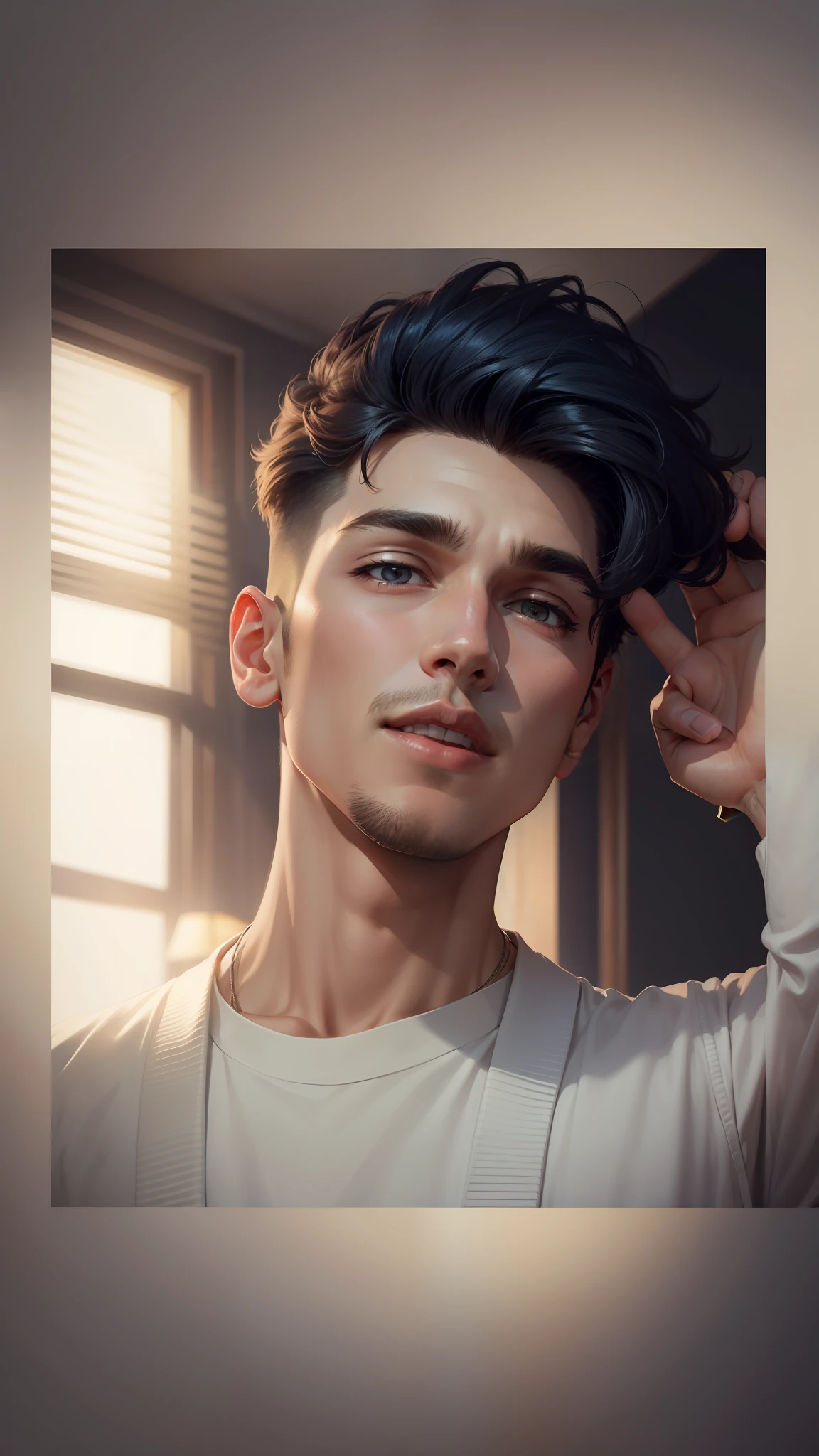 Celebrity boy handsome hair hands up boy hair colour background change 8k quality