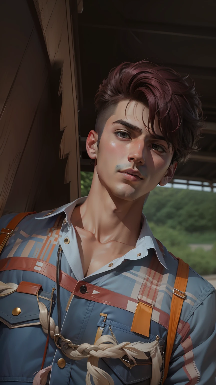 Background change and hair colour 8k quality full style handsome boy