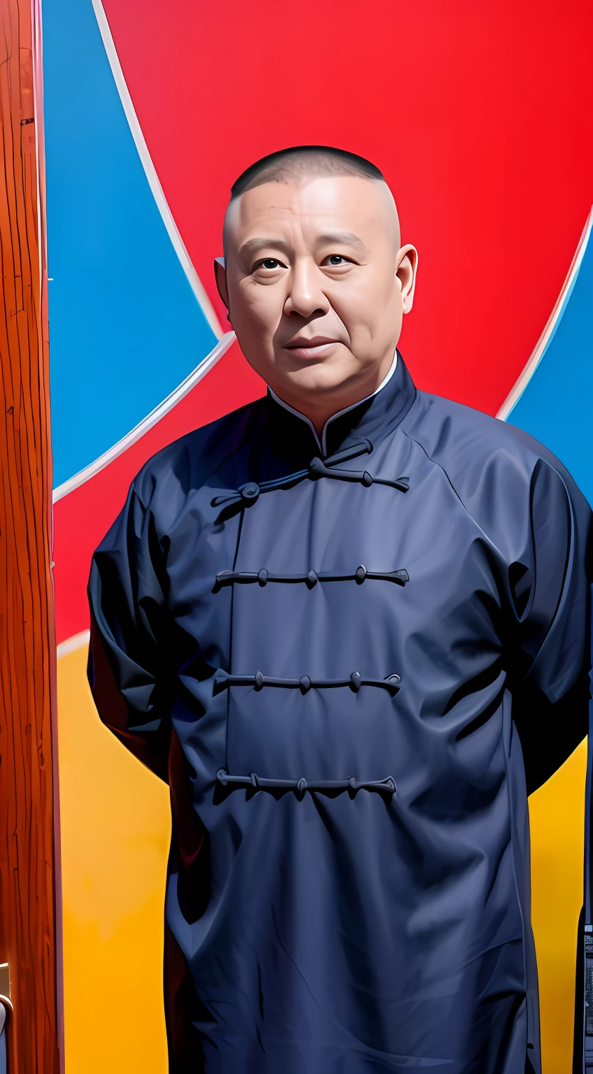 Guo Degang，Frontal bust photo，comedian，Look at the camera，ID photo，Facing the audience