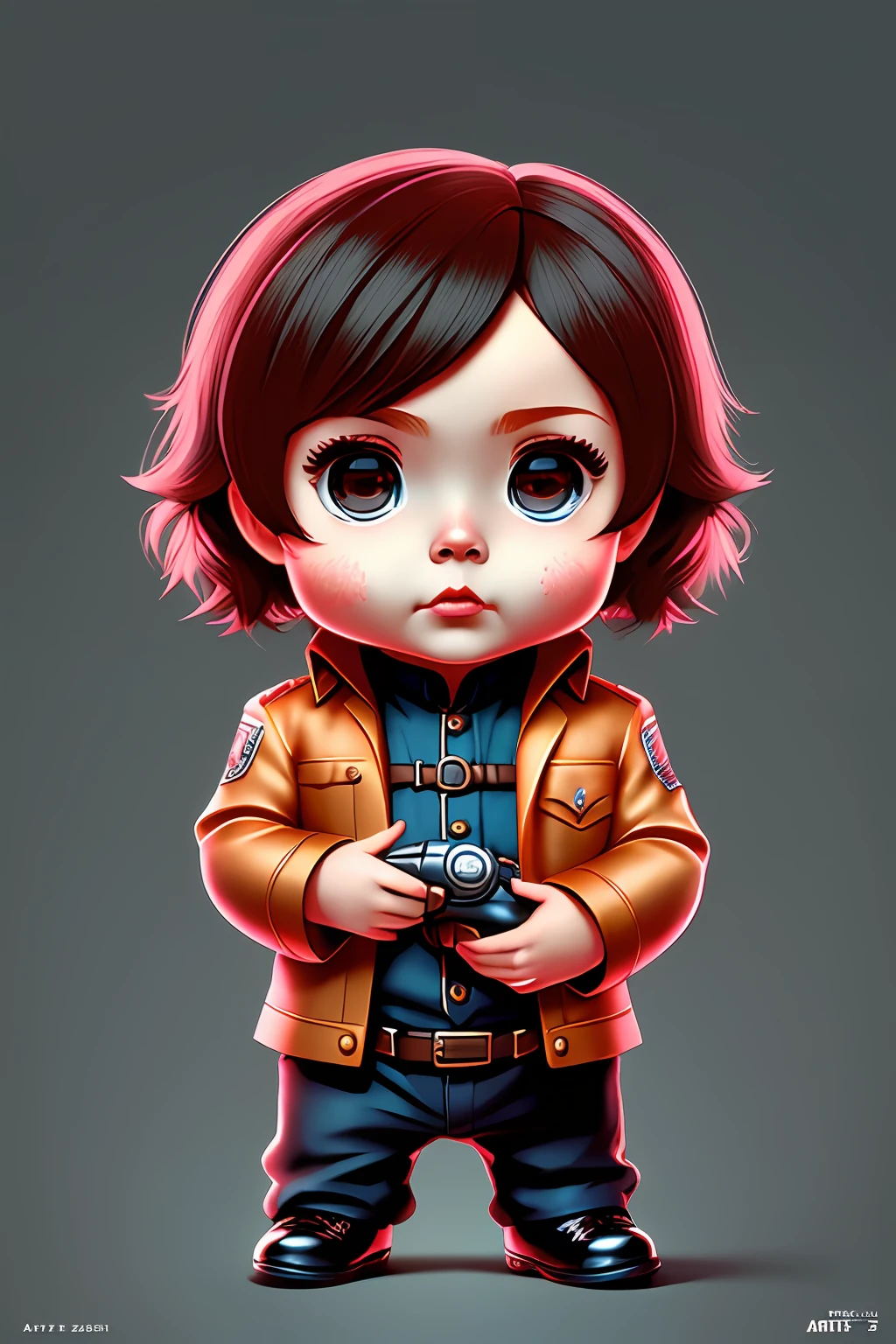 (cbzbb:1.25), Portrait of cutest baby illustration by Mikasa baggins, artstation, CGI_Animation, feliz Chibi