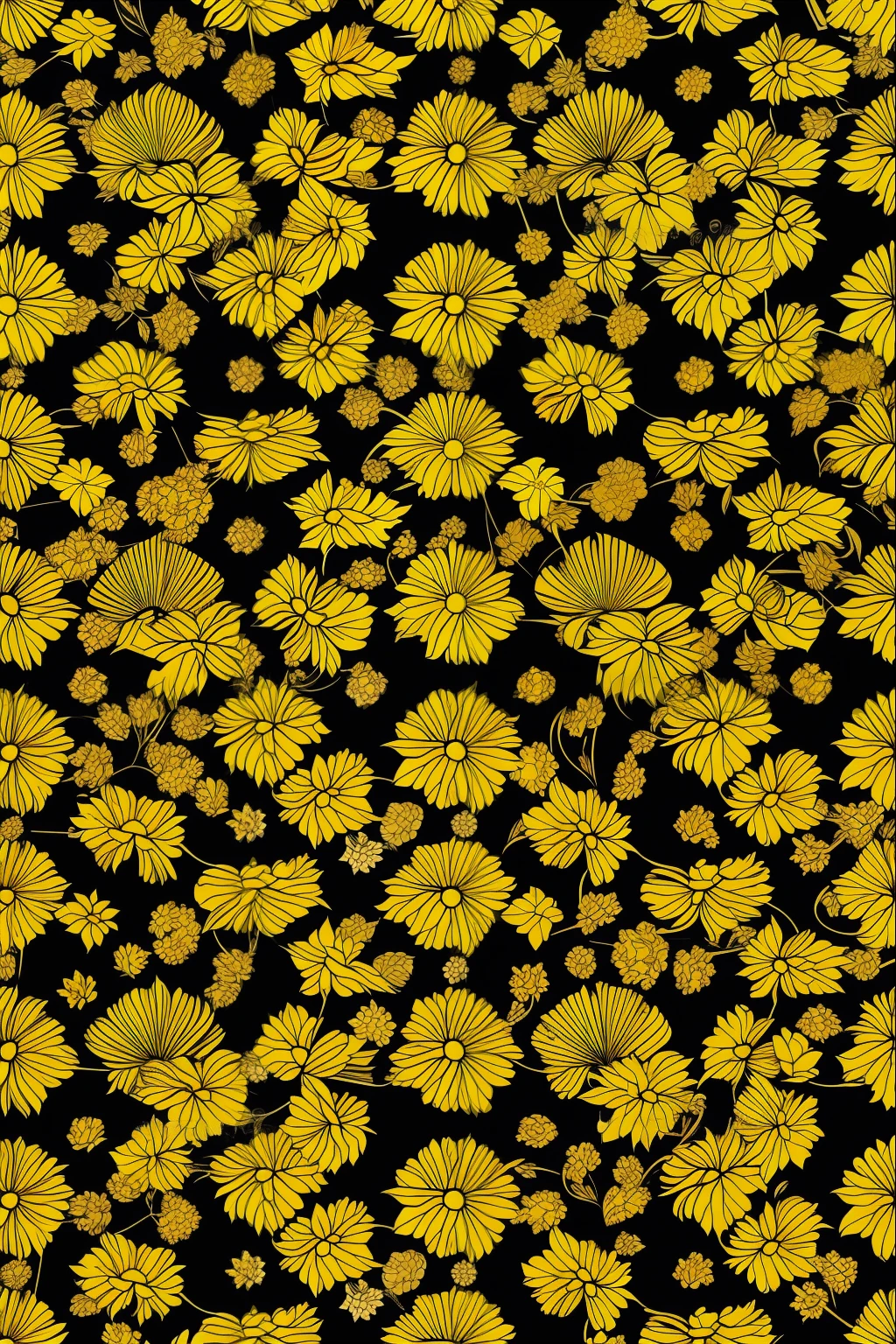 bell pattern, amarelo, fundo black