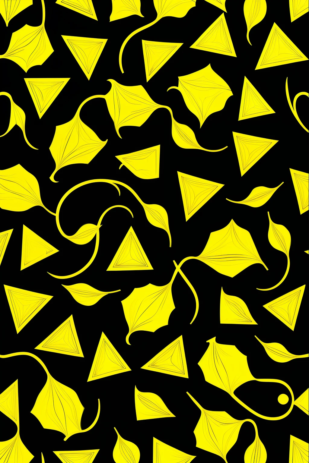 bell pattern, amarelo, fundo black