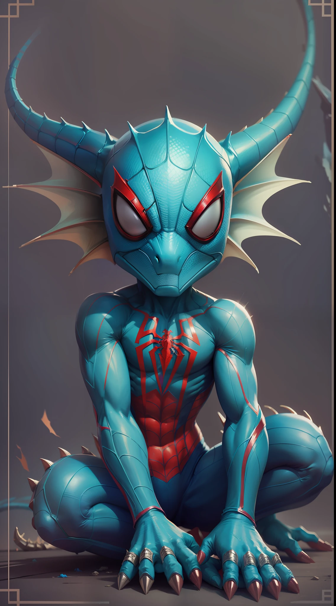 cartoon spiderman blue sitting on the ground with wings spread, a cute spiderman little blue dragon, cute spiderman little dragon, very cute spiderman purple dragon, cyan chinese spiderman dragon fantasy, blue scaled spiderman dragon, blue spiderman dragon, stuffed spiderman dragon, newly hatched spiderman dragon, a spiderman dragon, as an anthropomorphic spiderman dragon, spiderman dragon flying, anthropomorphic spiderman dragon, spiderman dragon with scars