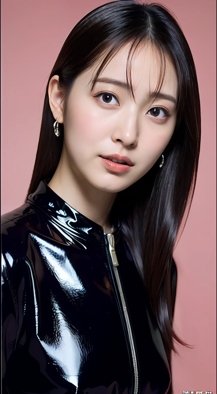 The highest image quality、超A high resolution、(真实感:1.4)、1girl in、delicate and beautiful face、Wearing a leather long-sleeved cyborg suit