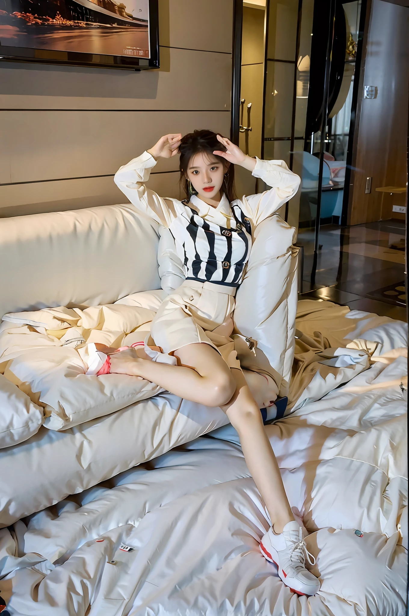 best qualtiy, tmasterpiece, 超高分辨率, (realisticlying:1.4), s girl, Juvenile,A detailed eye