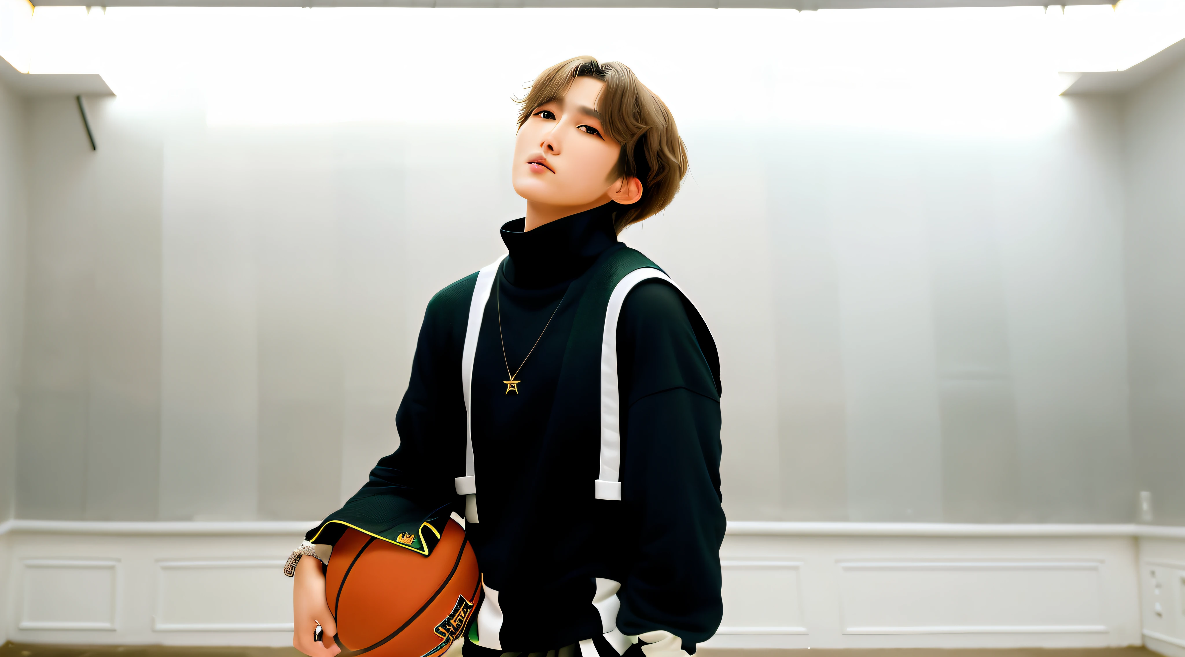 There was a  with a basketball and a basketball, Cai Xukun, jungkook, hyung tae, key still, Inspired by Bian Shoumin, portrait shooting, jimin, official fanart, Shot on Canon EOS R 6, official photo, ji-min, Official artwork, eora, Kim Tae-joon, inspired by jeonseok lee, jung jaehyun