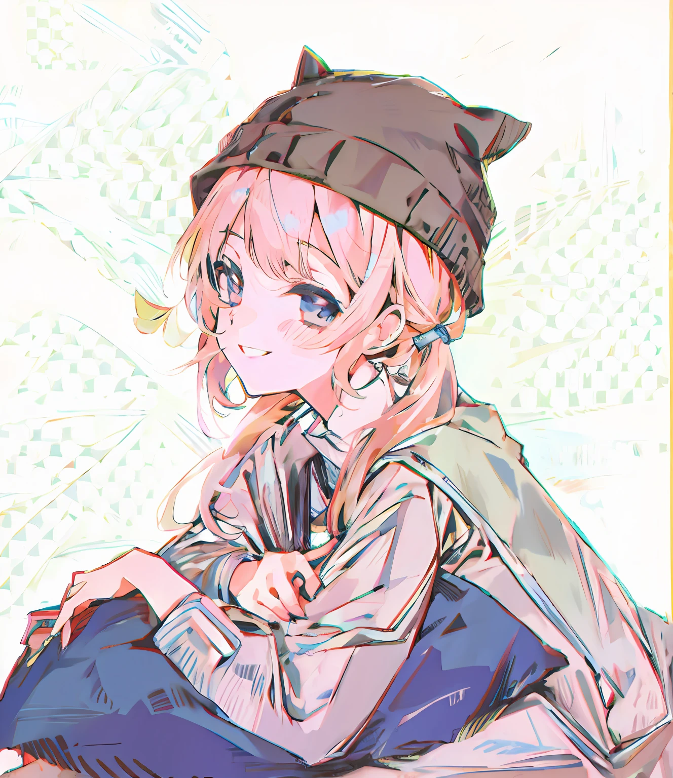 Anime Girl smiles
