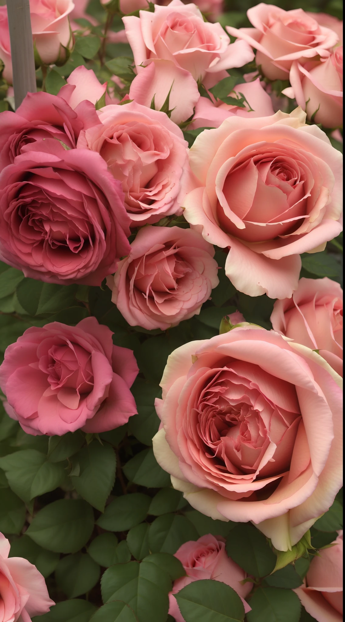 Many pink roses grow in the garden, rose-brambles, rosa bonheurn, Incredibly beautiful, crown of mechanical peach roses, crown of peach roses, Rose, rose twining, beautiful aesthetic, Rozen Maiden, rosette, Blushing, beautifully, by Joy Garnett, natural point rose', Rose garden, author:Ruth Abrahams, soft shade