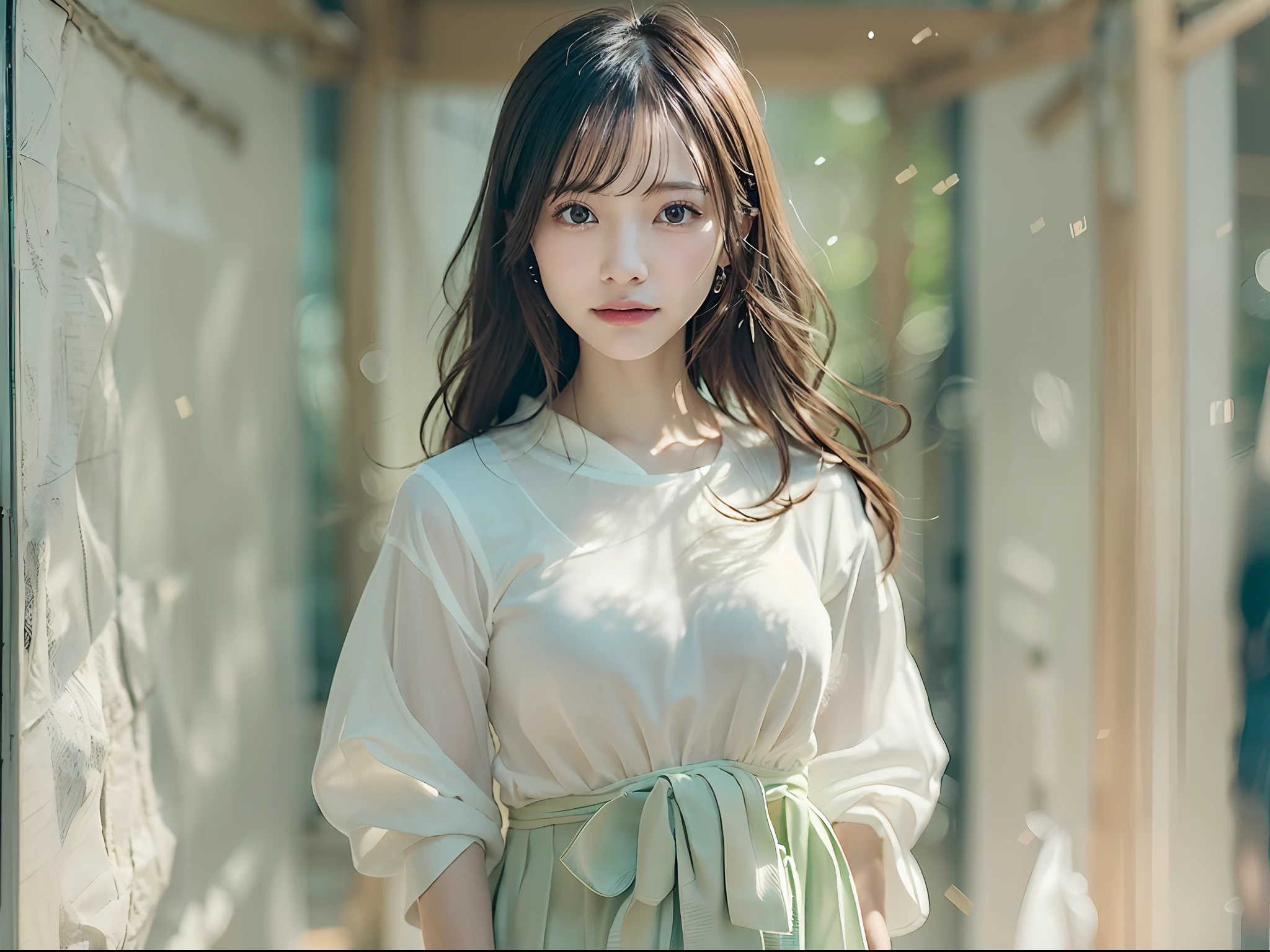 (masterpiece)、(top-quality)、(top-quality)、masterpiece,nffsw, retinas, masutepiece, ccurate, Anatomically correct, Textured skin, Super Detail, high details, High quality, awardwinning, Best Quality, hight resolution, 16 K, ultra wide-angle,looking in camera, Lots of details, Detailed drawing, illustratio, nffsw, milky skin, Soft and soft skin, 真实感, Halfway between drawing and realism, blender render, octane renderings, realisitic, illustratio, Drawing a, nffsw, digitalart, beautiful countenance, face perfect, fair white skin, Symmetrical face, Proportional body、(((japanes:1.9)))、 28-year-old woman、独奏、One-shot image generation、Scene by the Sea、Beautiful woman in colored dress、Sexy adult woman