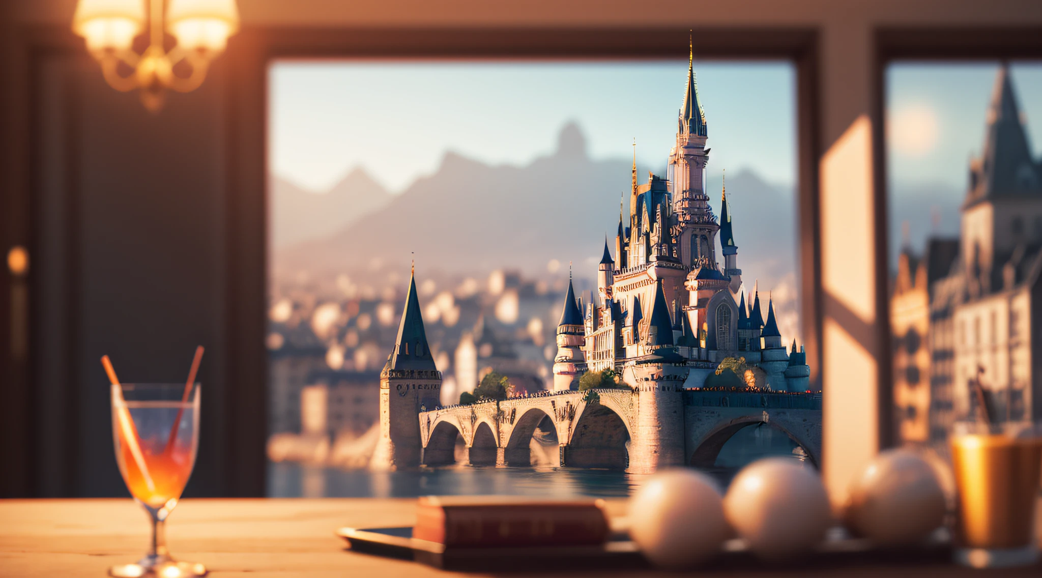 cocktailworld, no humans, scenery, castle, street, depth of field , ((blurry background)),
masterpiece, best quality, ultra detail,