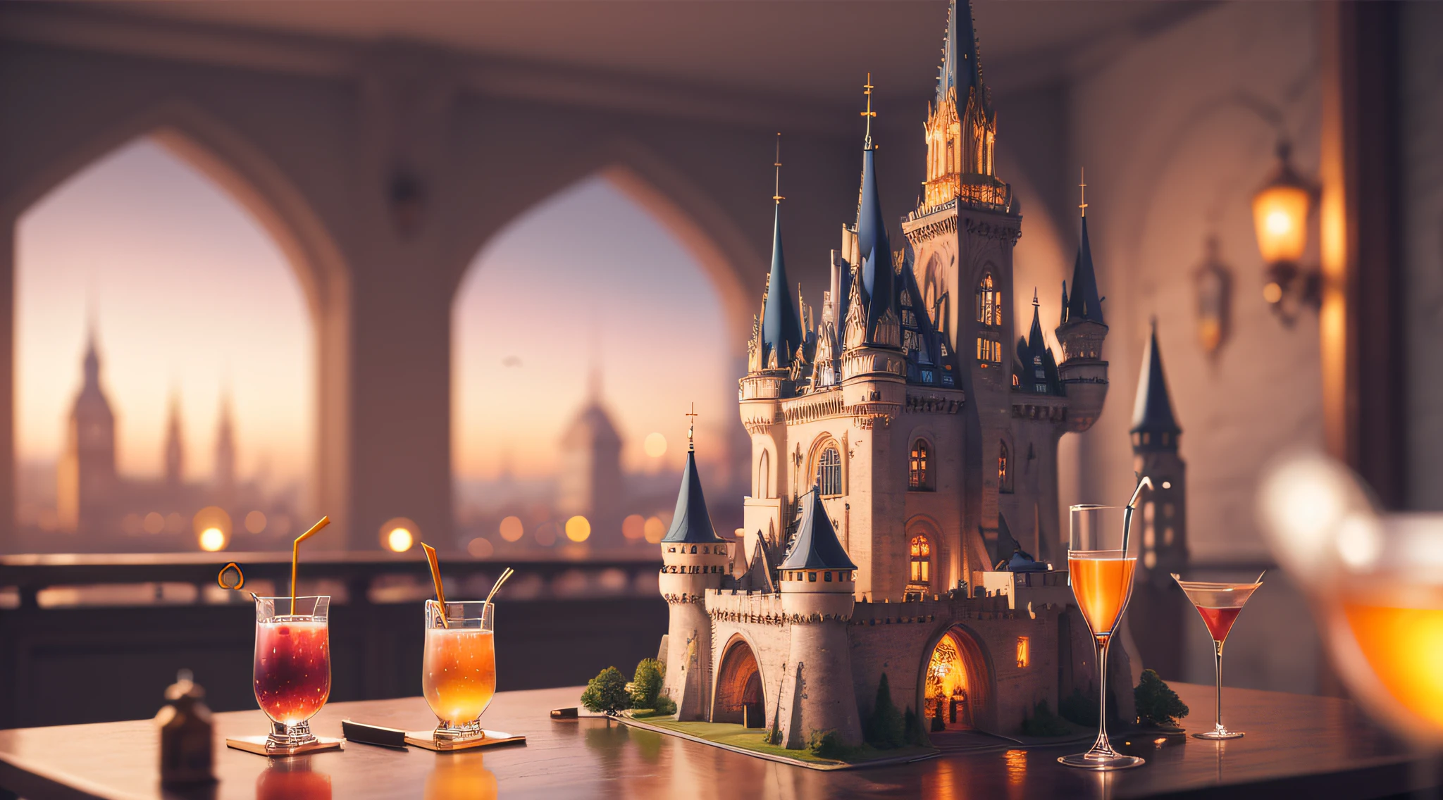cocktailworld, no humans, scenery, castle, street, depth of field , ((blurry background)),
masterpiece, best quality, ultra detail,