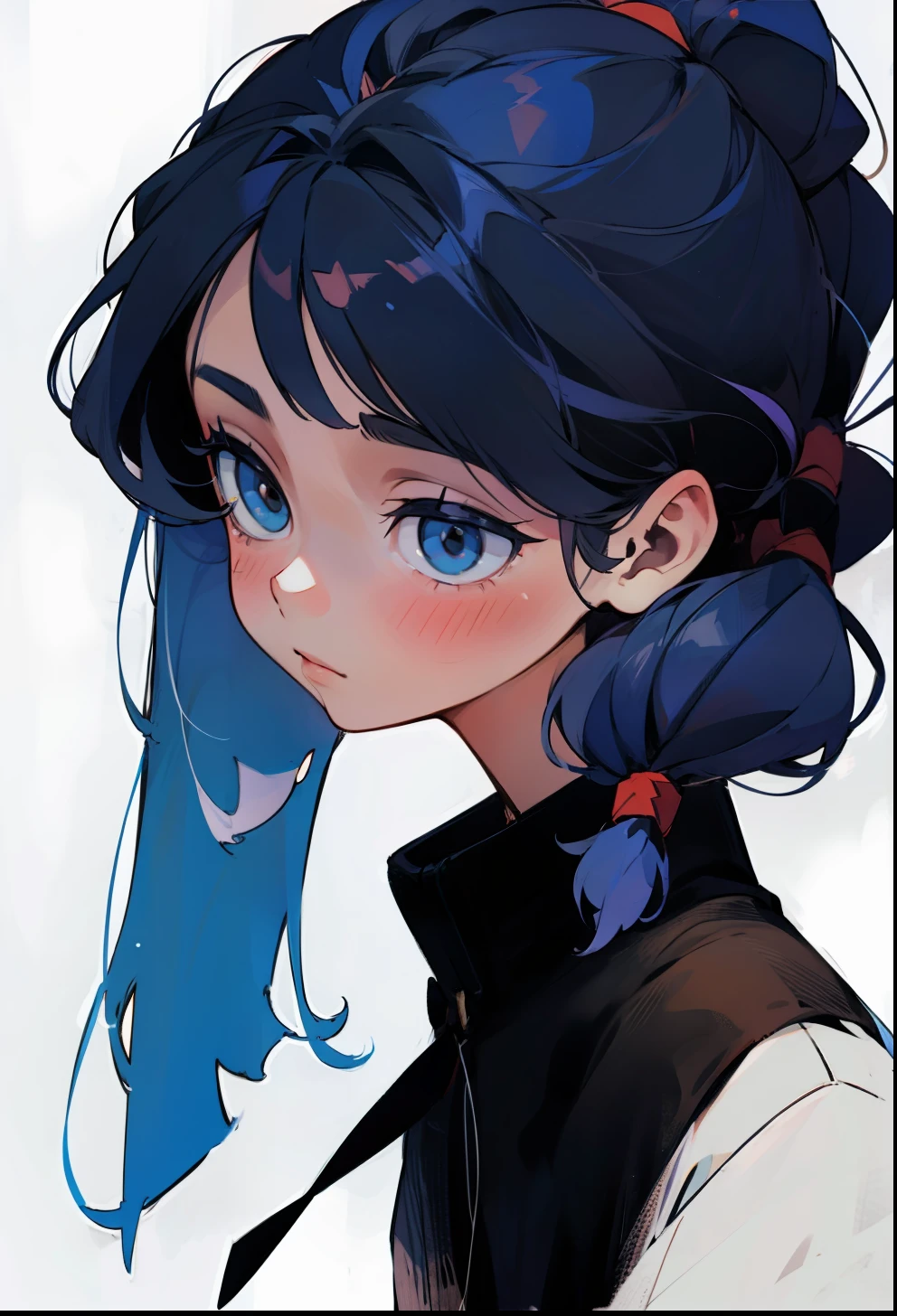Tied hair, 1Girl
