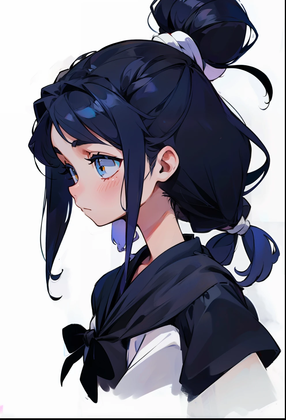 Tied hair, 1Girl