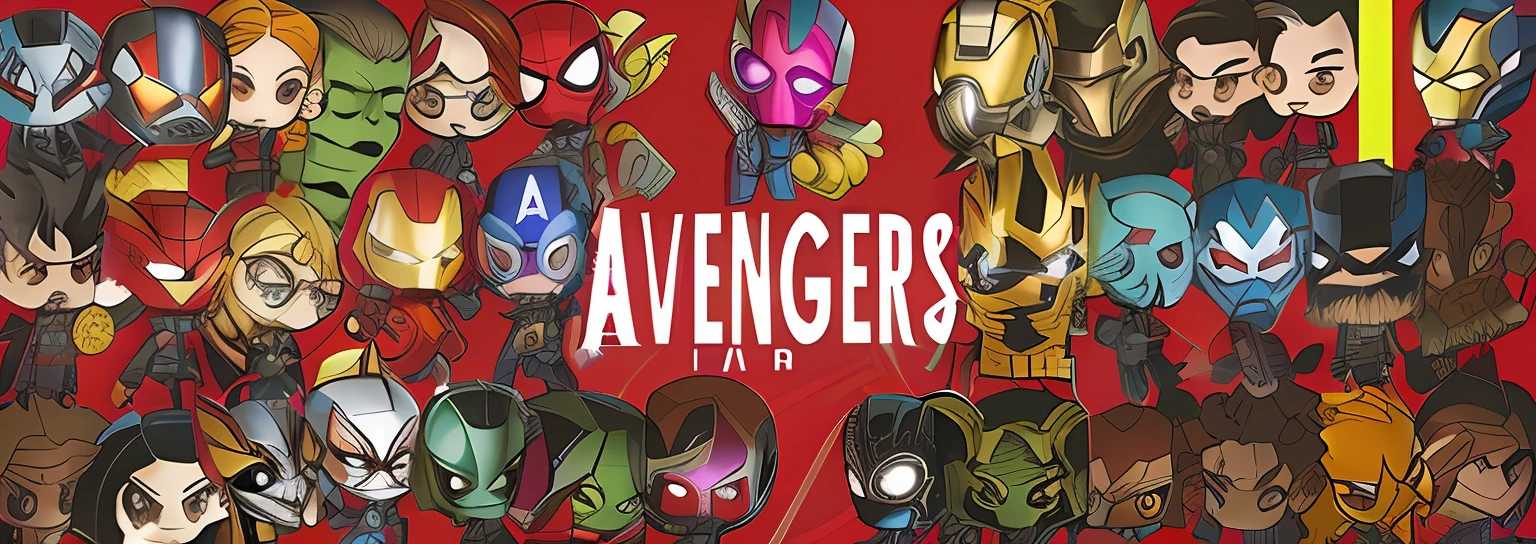 Avengers cartoon characters with different faces and hair, in style of marvel and dc, marvel style, Avengers, in style of marvel, marvel comics style, from avengers, marvel art, Microcontroller style, Marvel 8 0 S style, marvel japan coloring, marvel comics style, in style of marvel comics, The Avengers movie, The Avengers, The Avengers Endgame, style of marvel, Hot toys