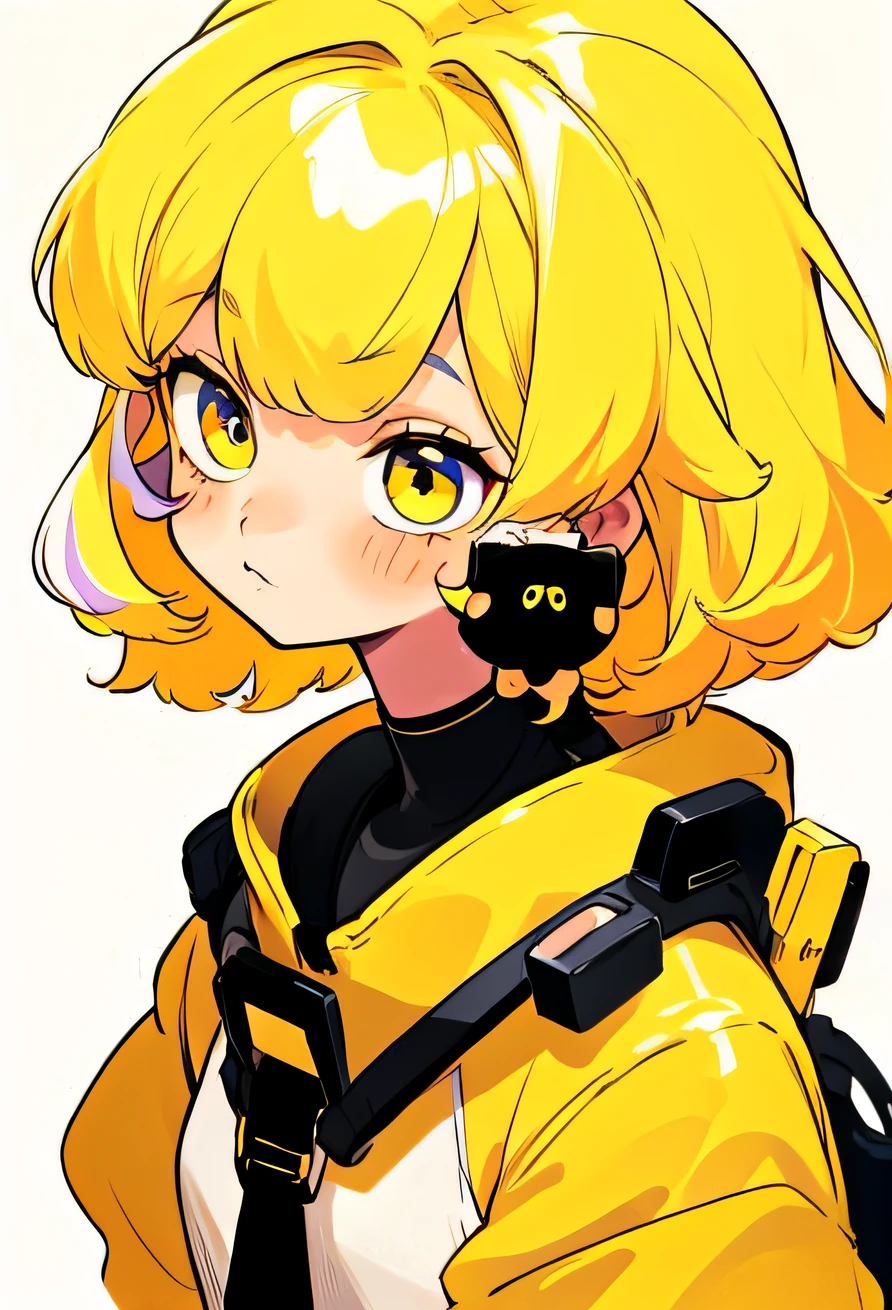 Yellow hair, 1Girl, cute colorful adorable