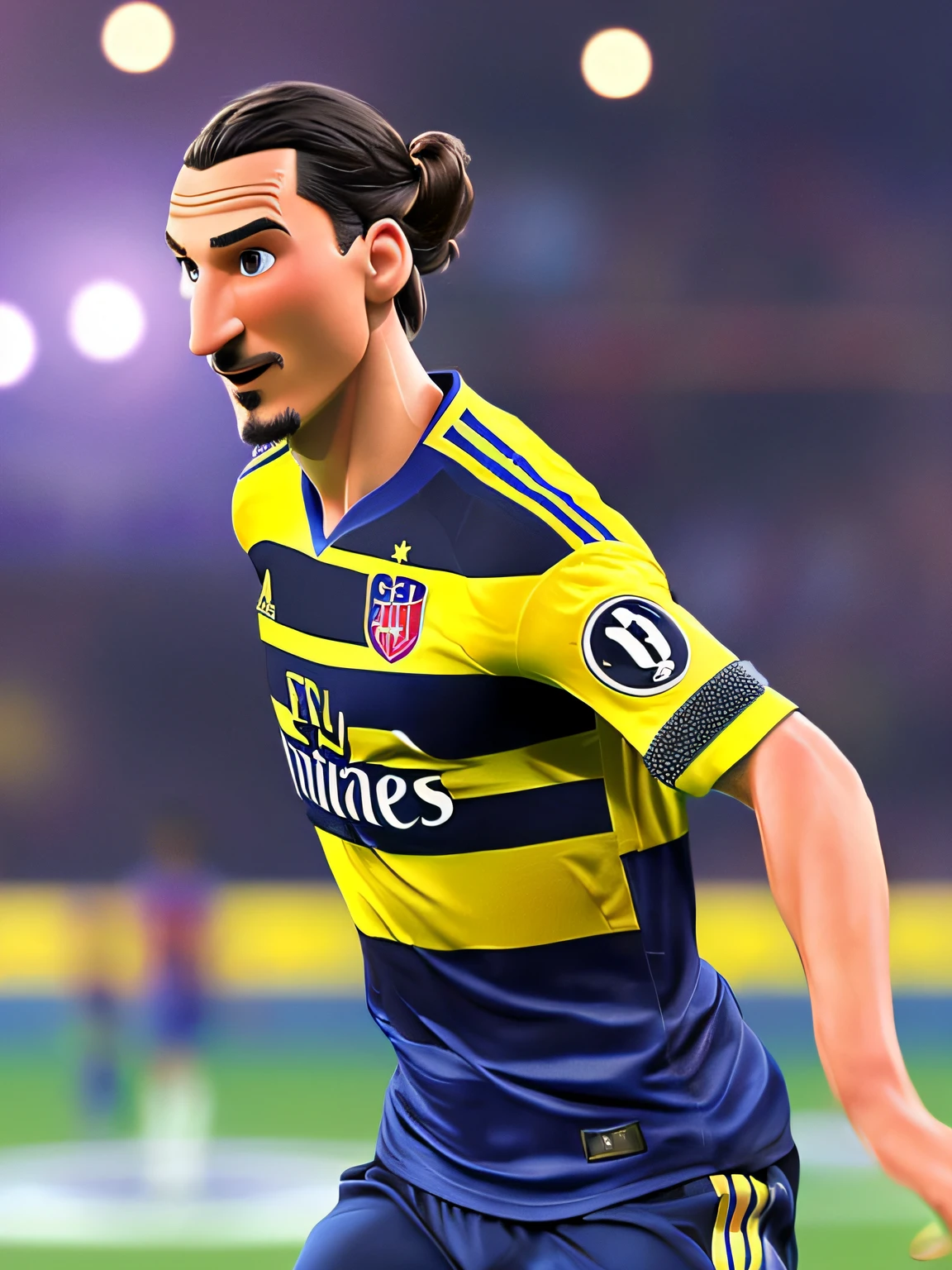 ibrahimovic, (Estilo Pixar) (obra-prima:1.2) (Bokeh) (melhor qualidade) (pele detalhada) (textura detalhada) (8k) (argila) (cinematic lighthing) (foco nítido