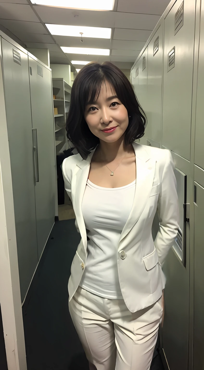 (White business suit:1.5)