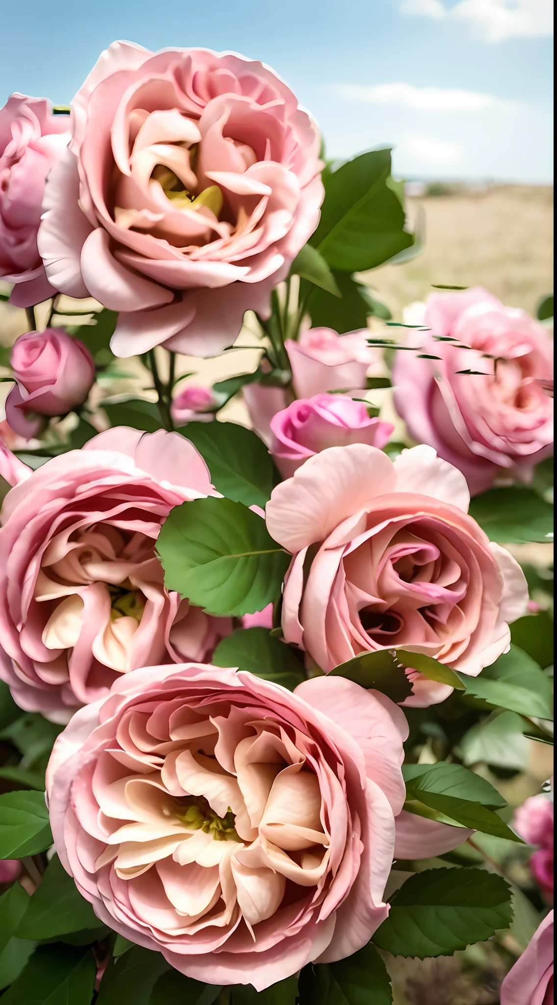 There is a large clump of pink roses and green leaves, rosa bonheurn, rose-brambles, Rozen Maiden, rose twining, Rose, pink rosa, rosette, anna podedworna, Incredibly beautiful, 🎀 🗡 🍓 🧚, beautifully, heavily ornamental, Pink rose, фото девушка курит