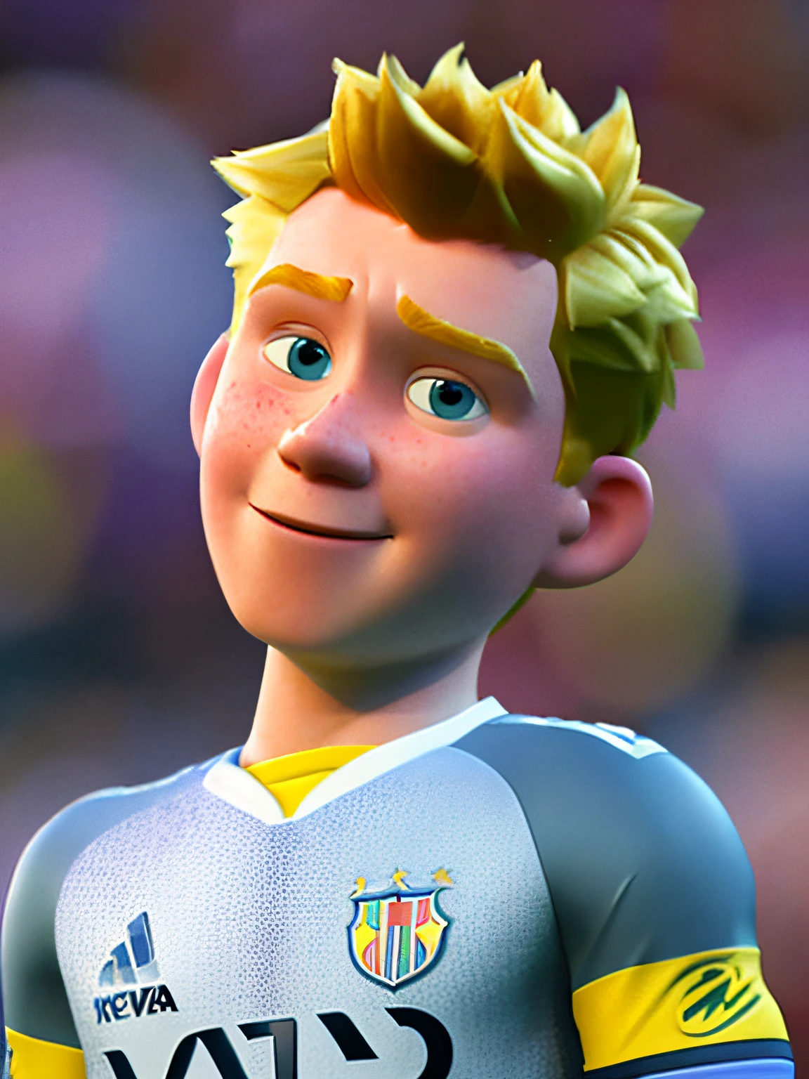 kevin de bruyne, (Estilo Pixar) (obra-prima:1.2) (Bokeh) (melhor qualidade) (pele detalhada) (textura detalhada) (8k) (argila) (cinematic lighthing) (foco nítido