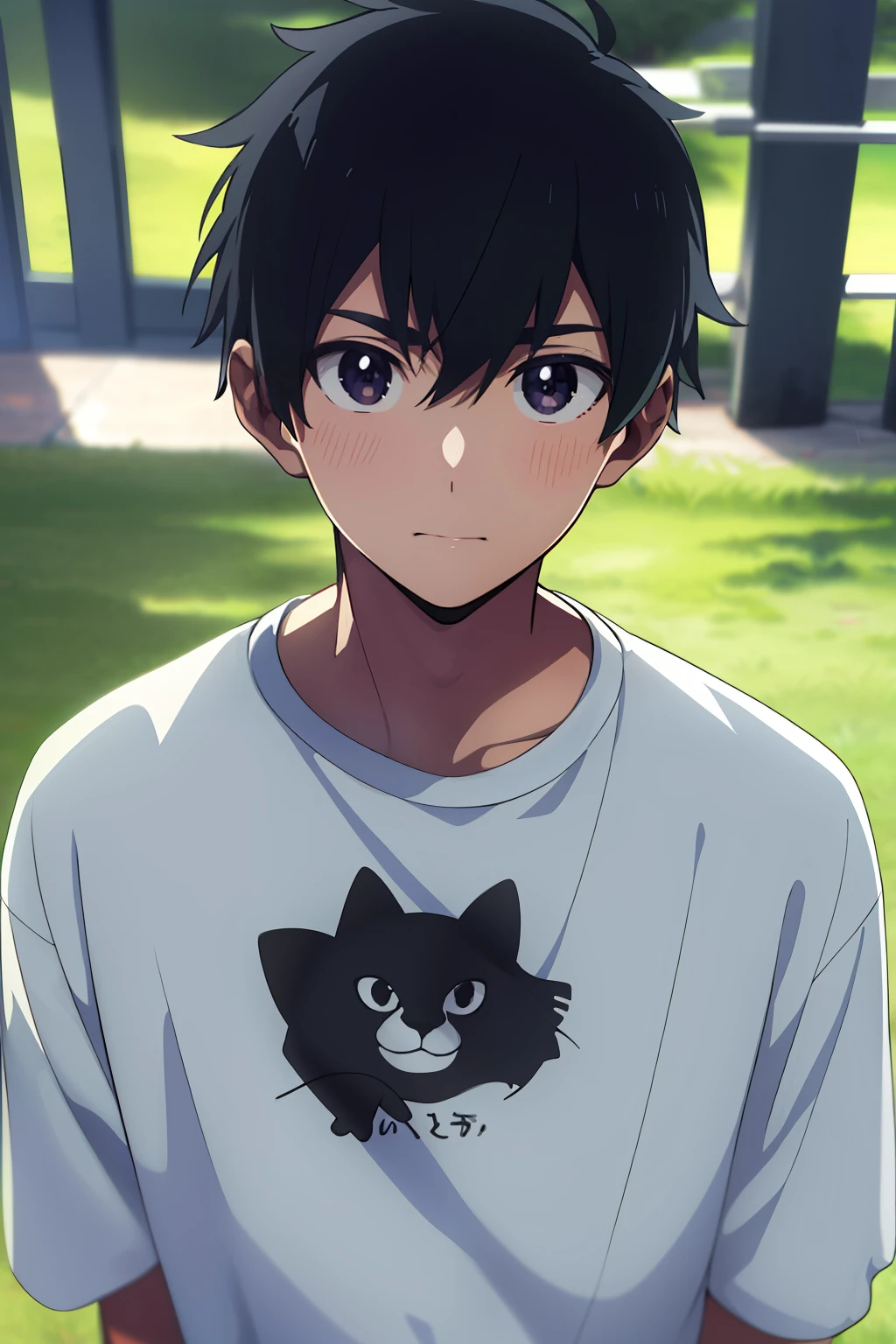 masterpiece, best quality, high quality, 1boy, solo, male focus, looking at viewer, upper body, black eyes, minakata_ryuunosuke