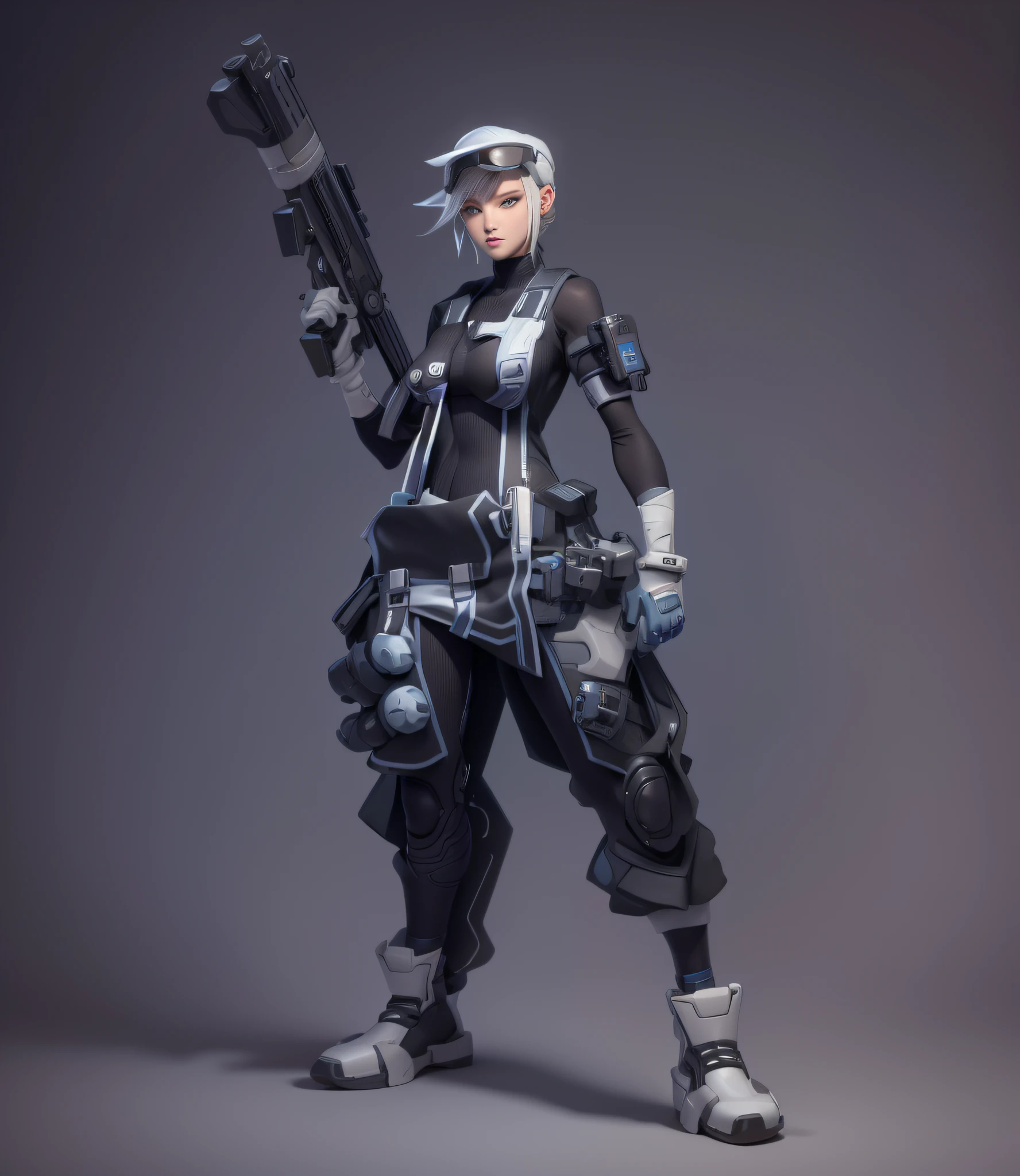 hyper HD, Masterpiece, Anatomically correct, ccurate, Textured skin, Super detail, High quality, High details, Award-Awarded, Best quality,A beautiful woman with a gun,full bodyesbian