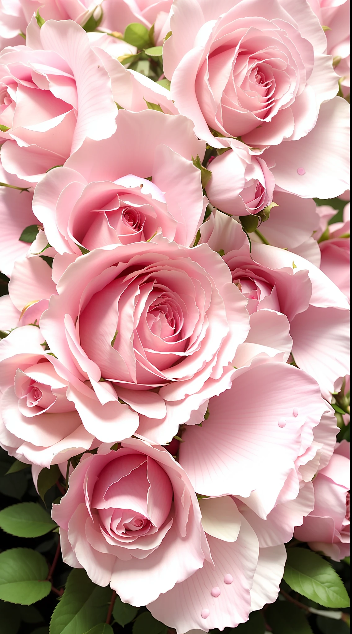 Many pink roses grow in the garden, rose-brambles, Rozen Maiden, light pink tonalities, rosette, rosa bonheurn, elegant flowers, Beautiful flowers, pink rosa, Incredibly beautiful, pastel roses, white and pink, Pink big breasts, rosses, Rose, rose twining, author:Jan Henryk Rosen, Just beautiful, Pink rose