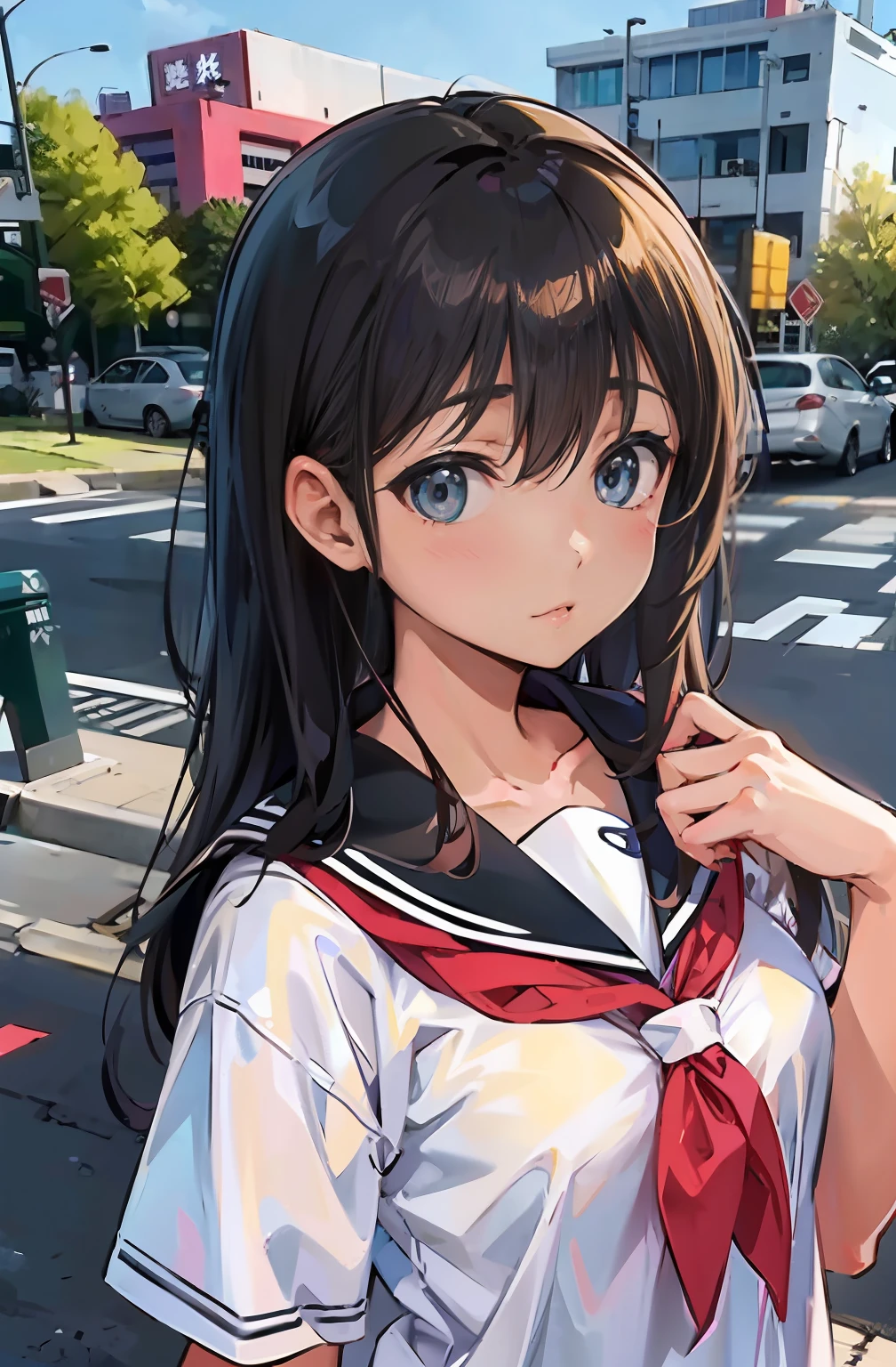 hi-school girl 校服 girl with
