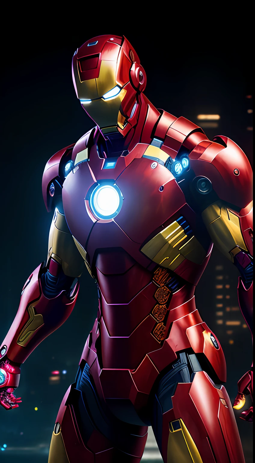 Zombie Iron Man из Marvel Comics, Perfect_Hand, (8K, RAW photo, Best Quality, Masterpiece:1.2), (Realistic, photo-realistic:1.4), (Extremely detailed CG unity 8k wallpapers),full - body, (neon lights), McHop, mechanical arms, Hanfu, Chinese Clothing, Dress, pretty face,(Dark shot:1.1), Epic Realistic,