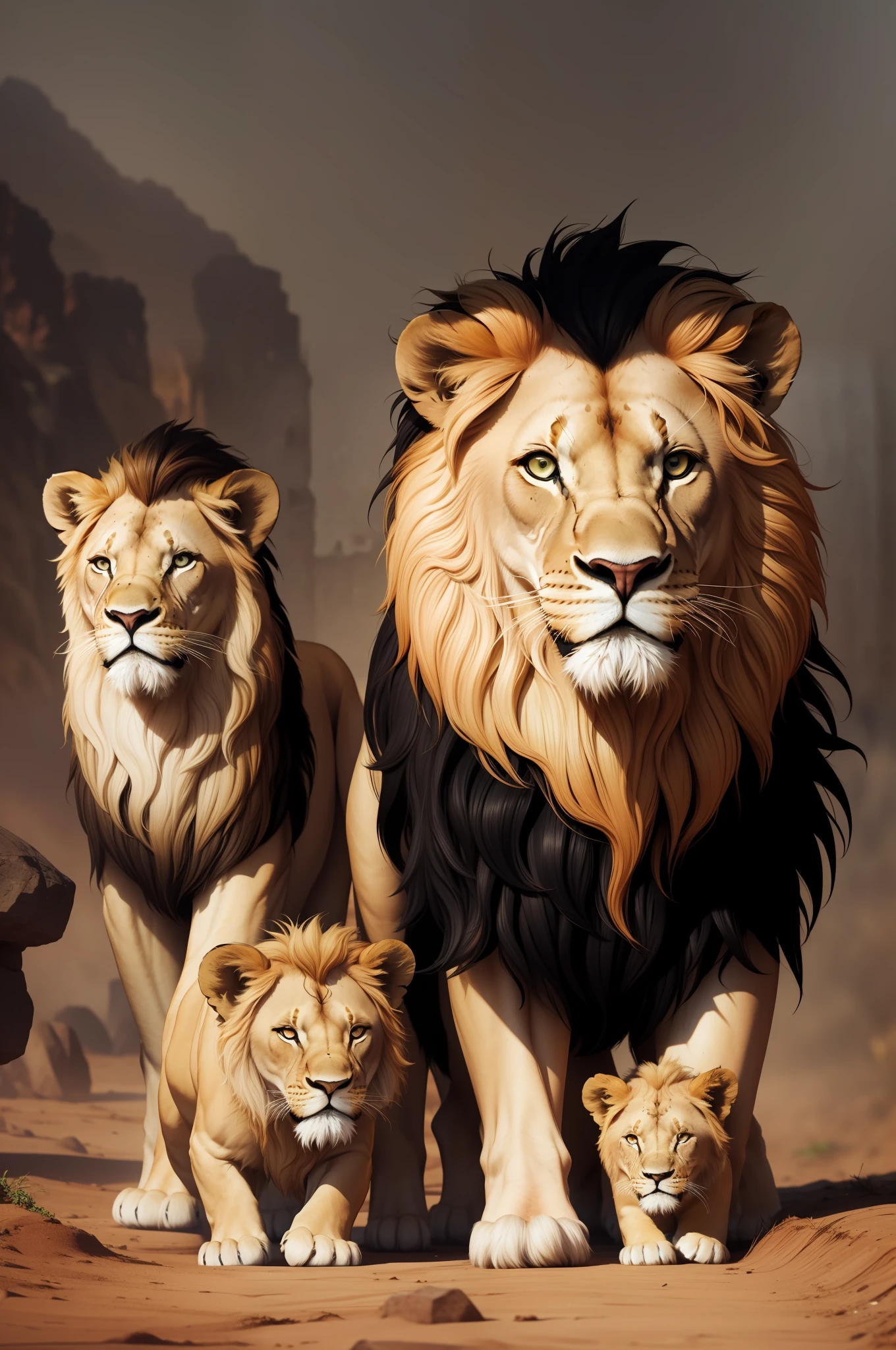 lionskin, imagem CG 8k, natureza verde,
