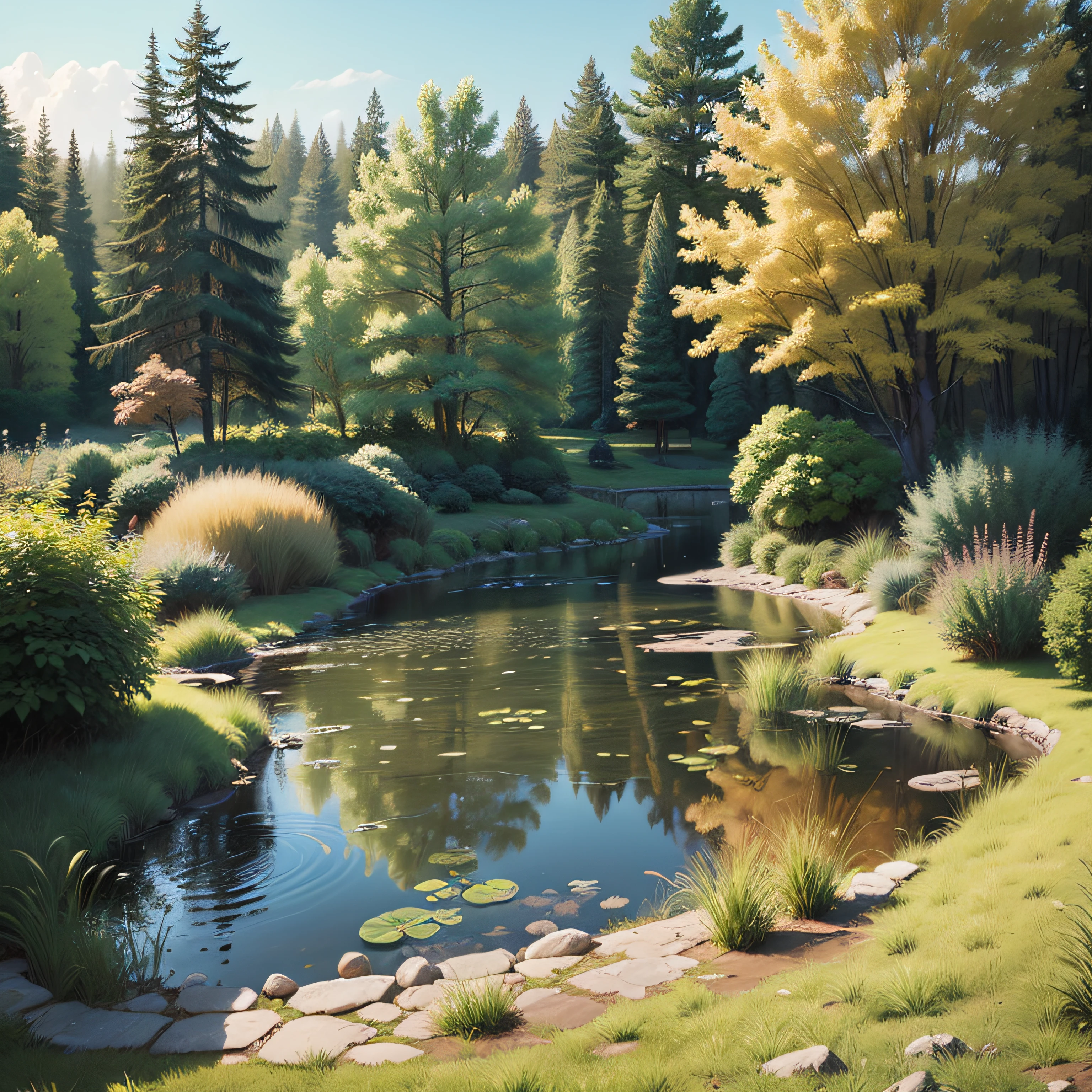 fishing pond landscapes