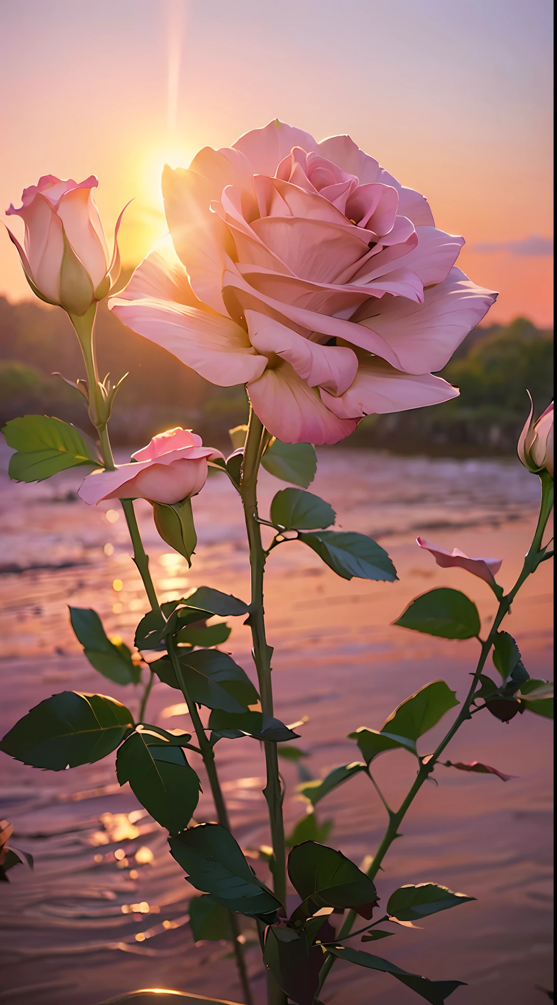There was a man holding a pink rose in his hand, beautiful flowers, Beautiful nature, Rose, Pink rose, very beautiful photograph of, beautiful morning, floral sunset, pink rosa, photo of a rose, beautiful aesthetic, Incredibly beautiful, Beautiful flowers, Beautiful and aesthetic, Morning sunrise, rose pink lighting, rosses, Really beautiful nature, pink golden hour