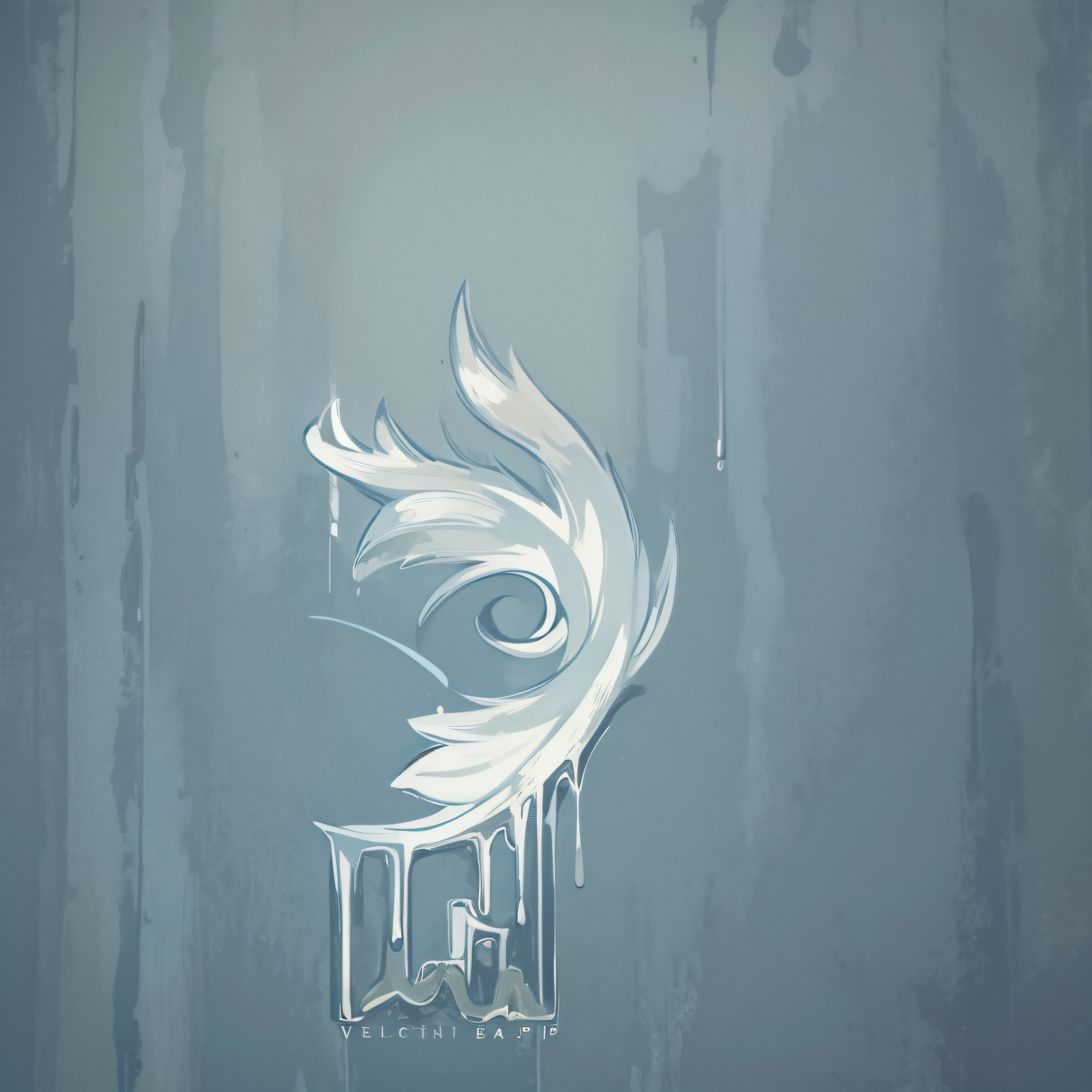 Minimalist logo with name "silver drip", van gogh