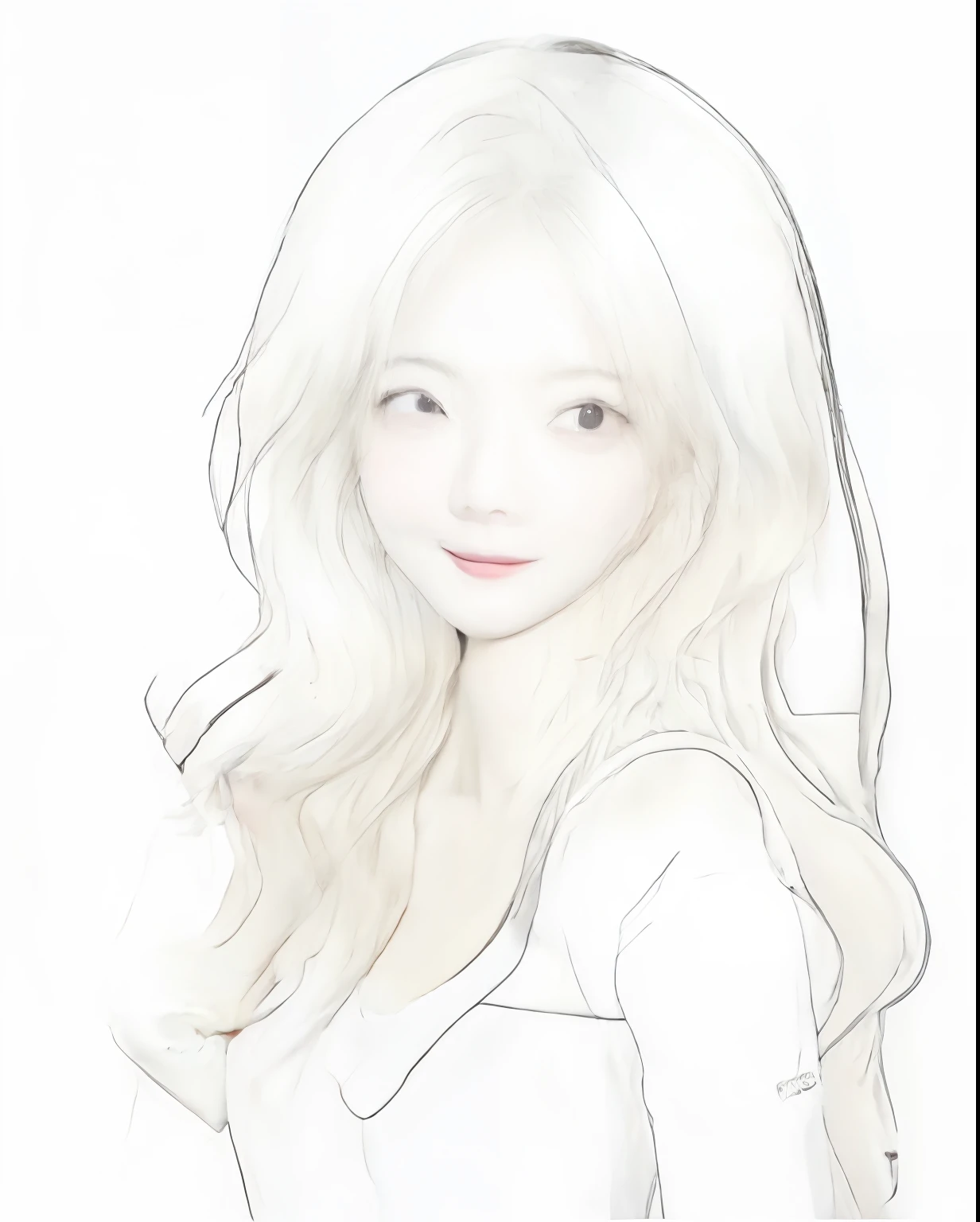 A painting of a woman with long hair and a handbag, beautiful line art, Line art!!, perfect lineart, Line sketch, Line sketch!!, Simple line art, linear art, lineart behance hd, thick line art, Simple lines of art, line art portrait, clean lineart, black and white line art, outline art, exquisite line art