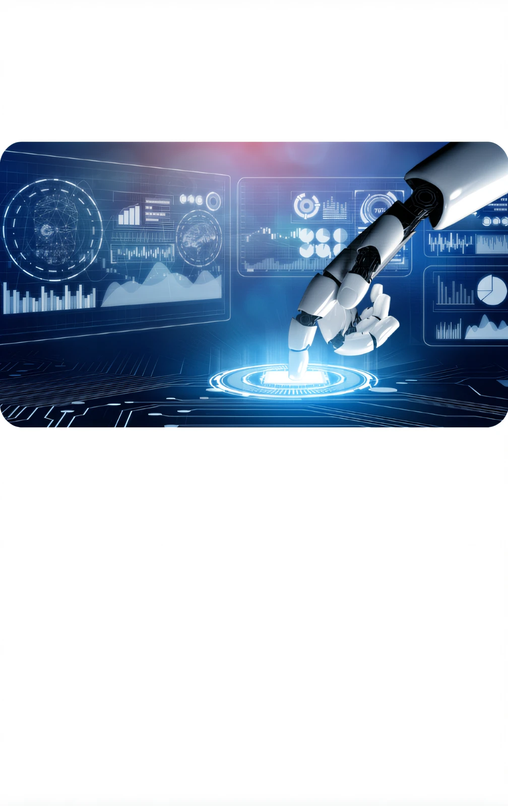 Es gibt einen Roboter, touching a finger on a screen, Roboter, Robotertechnik, Endlose Zusammenarbeit mit KI, mit KI-Thema, artificial intelligence, technologieen, Cyber (Disambiguation, Spitzentechnologie, Robotische Verbesserungen, technologisch, Roboter, Cybertechnologie, artificial, Technologie, Roboter-Arm, Technologie der Zukunft, Strong artificial intelligence, Digitales Banner, Roboter, Roboterarme, Zukunftstechnologie