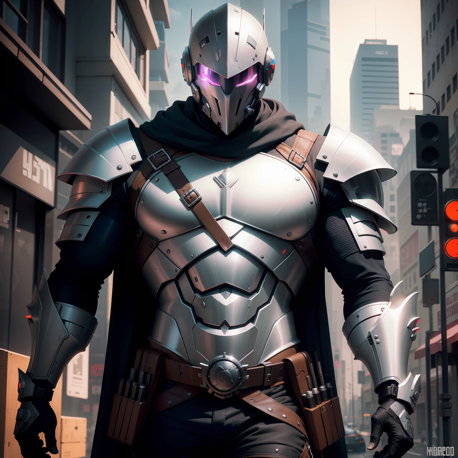 Make the helmet visor more cyberpunk