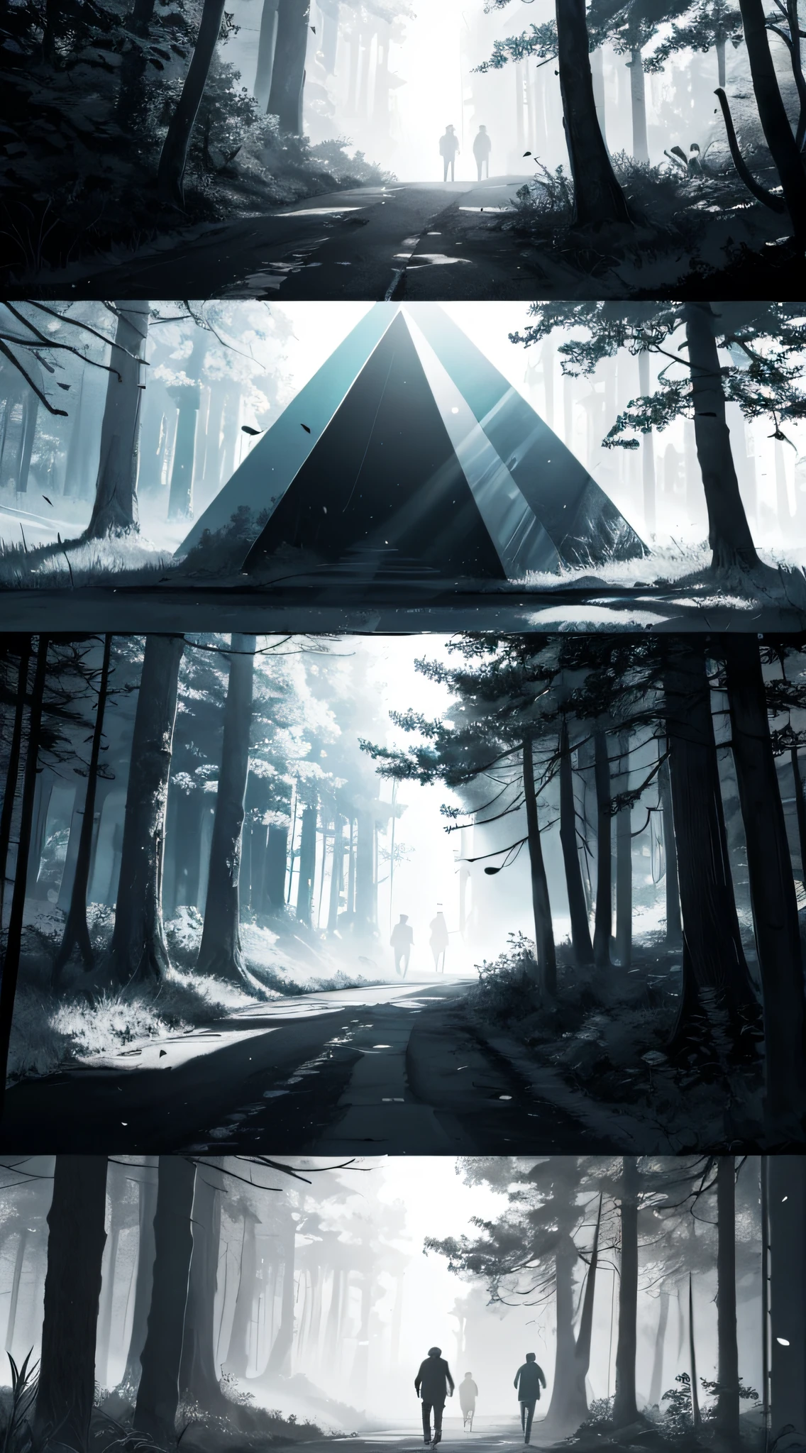 absurdres, highres, ultra detailed, (no human:1.3),
BREAK
, Create an image using a prism effect, with light refracting and creating a colorful, kaleidoscopic appearance.
BREAK
, Design an image with a fisheye lens effect, capturing a wide field of view with a distinctive, curved perspective.
BREAK
, Capture a forest path, with towering trees, dappled sunlight, and a sense of tranquility and natural beauty.
BREAK
, Illustrate a monochromatic world, using only shades of black, white, and gray to convey depth, emotion, and a striking visual impact.