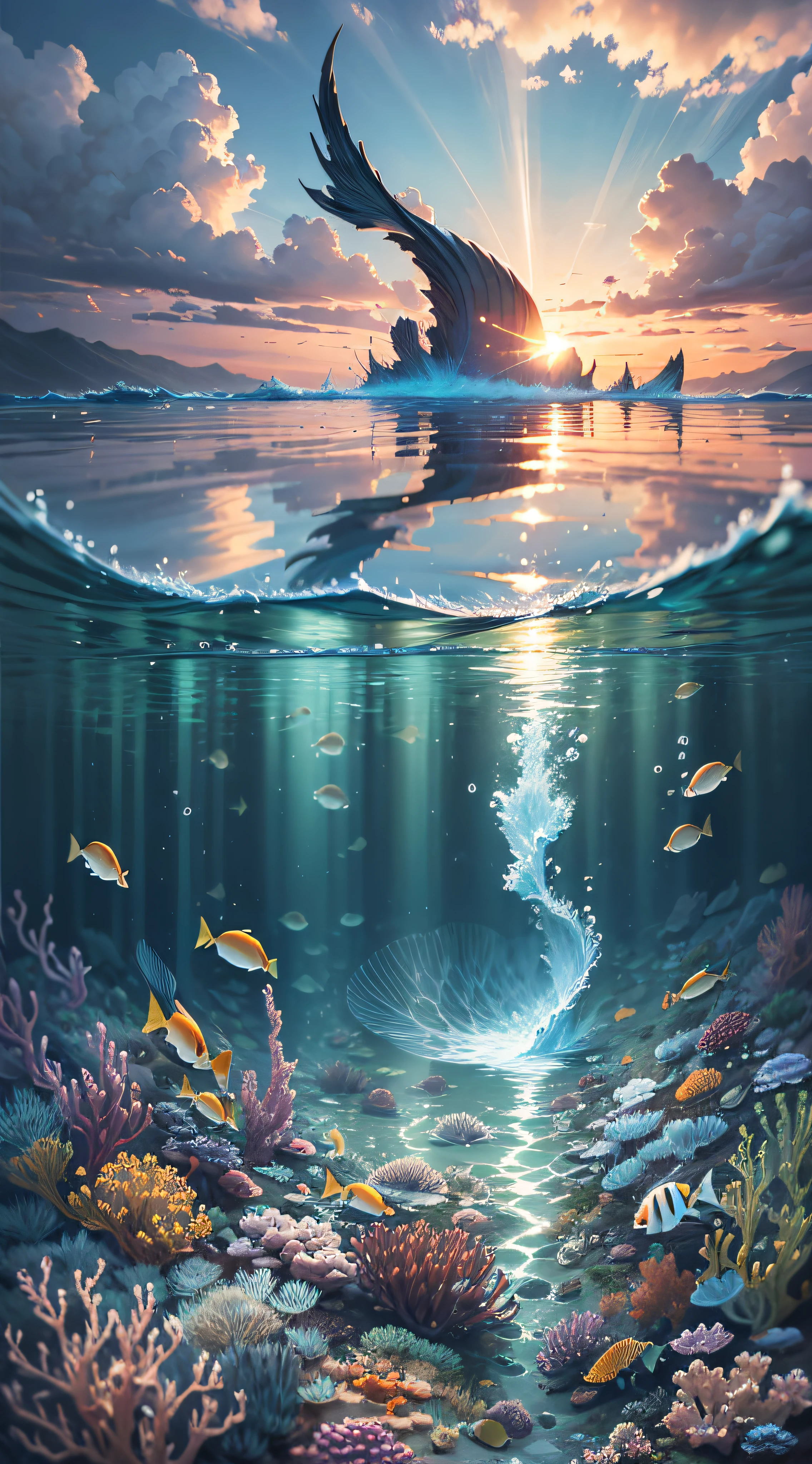 master masterpiece,abyssopelagic,(underwater world:1.2)beauitful,Dreamlike,soft,Warmth,shinkai