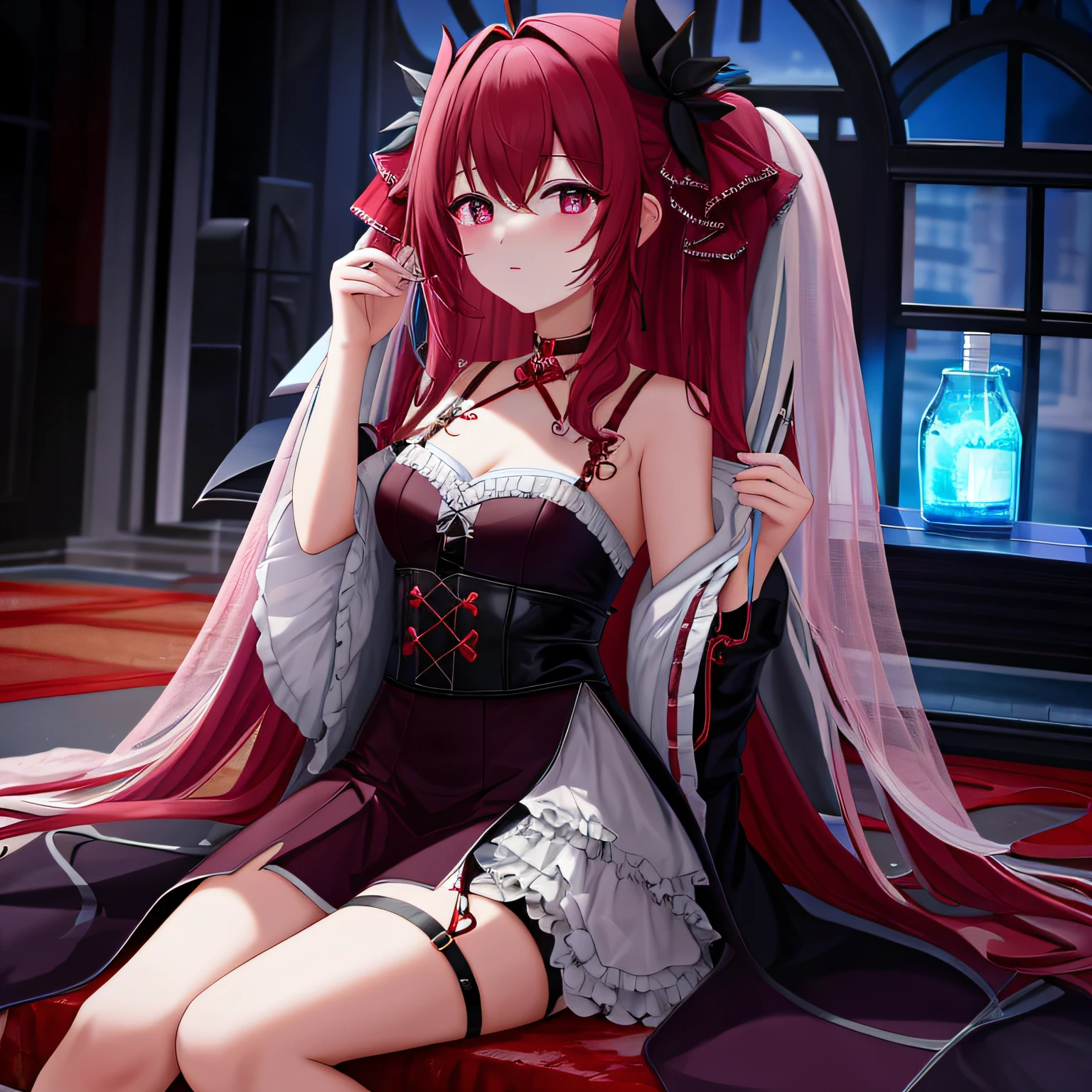 Sick girl,blood vess,highest quality,tmasterpiece
