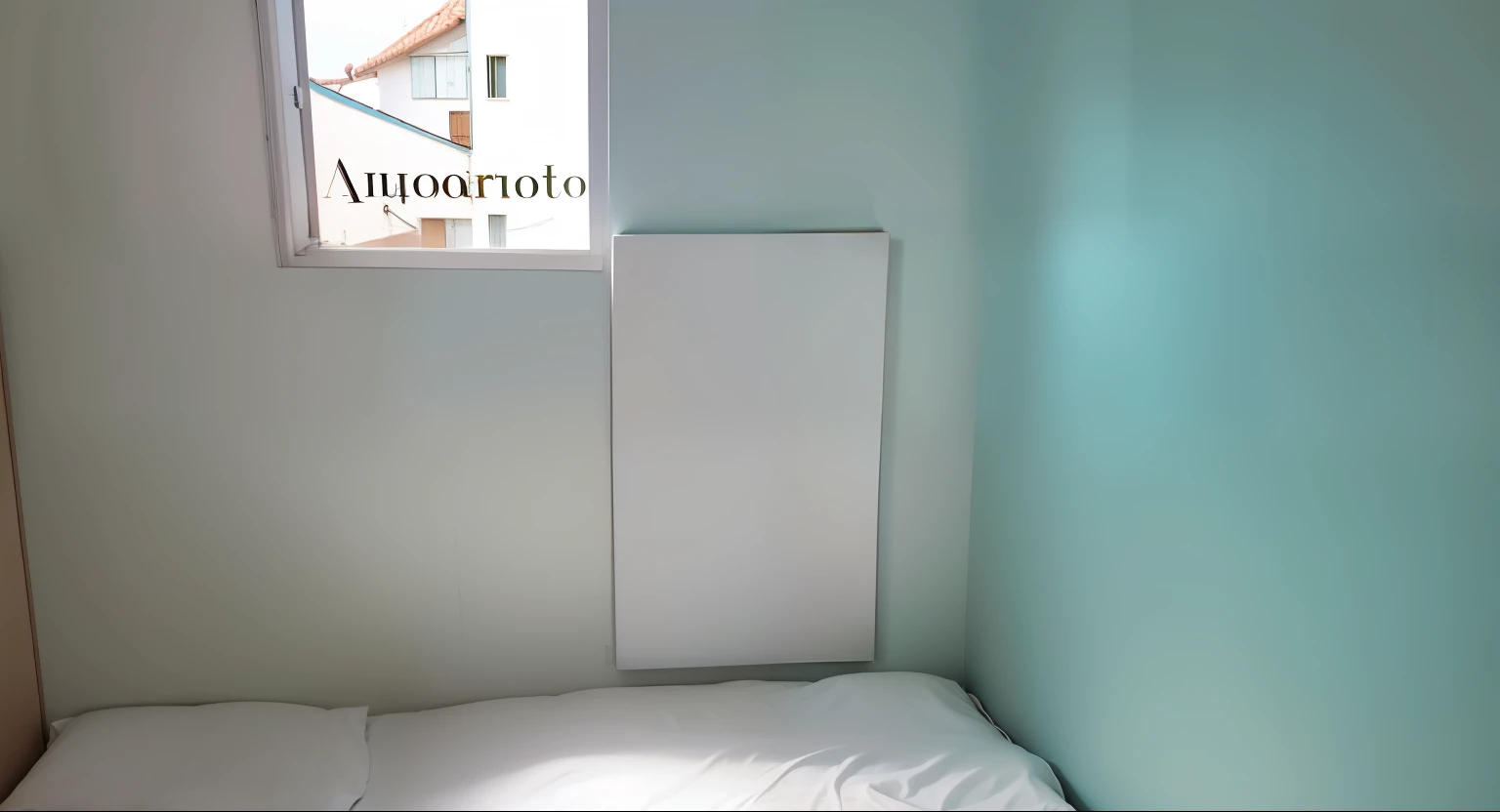 Quarto moderno, com quadros