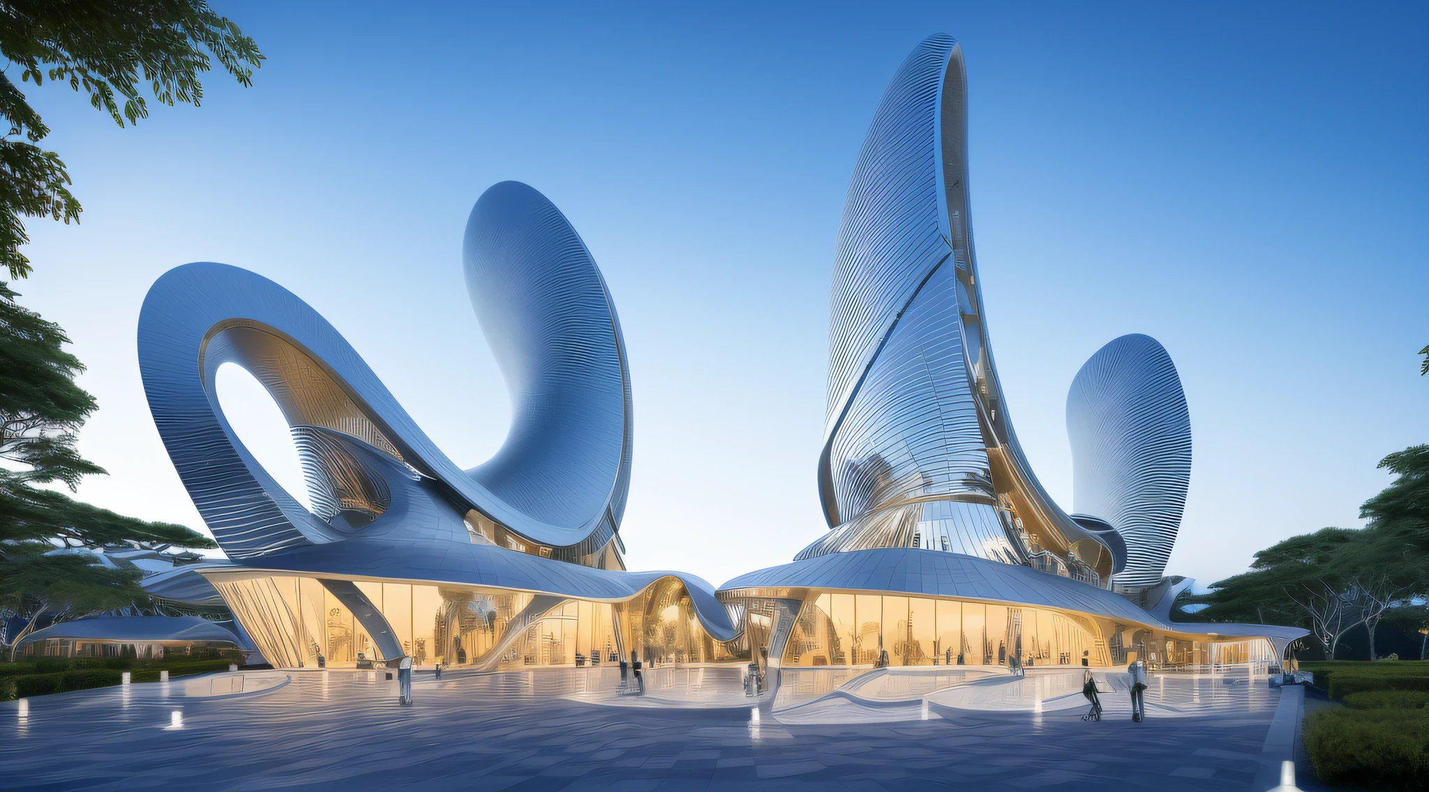 (tmasterpiece),(high qulity), best qualtiy,Dream-shaped curved architecture,Curvilinear art, ultra-detailliert, (fulldetail),(4K),8K,Fantasticism architecture,styled