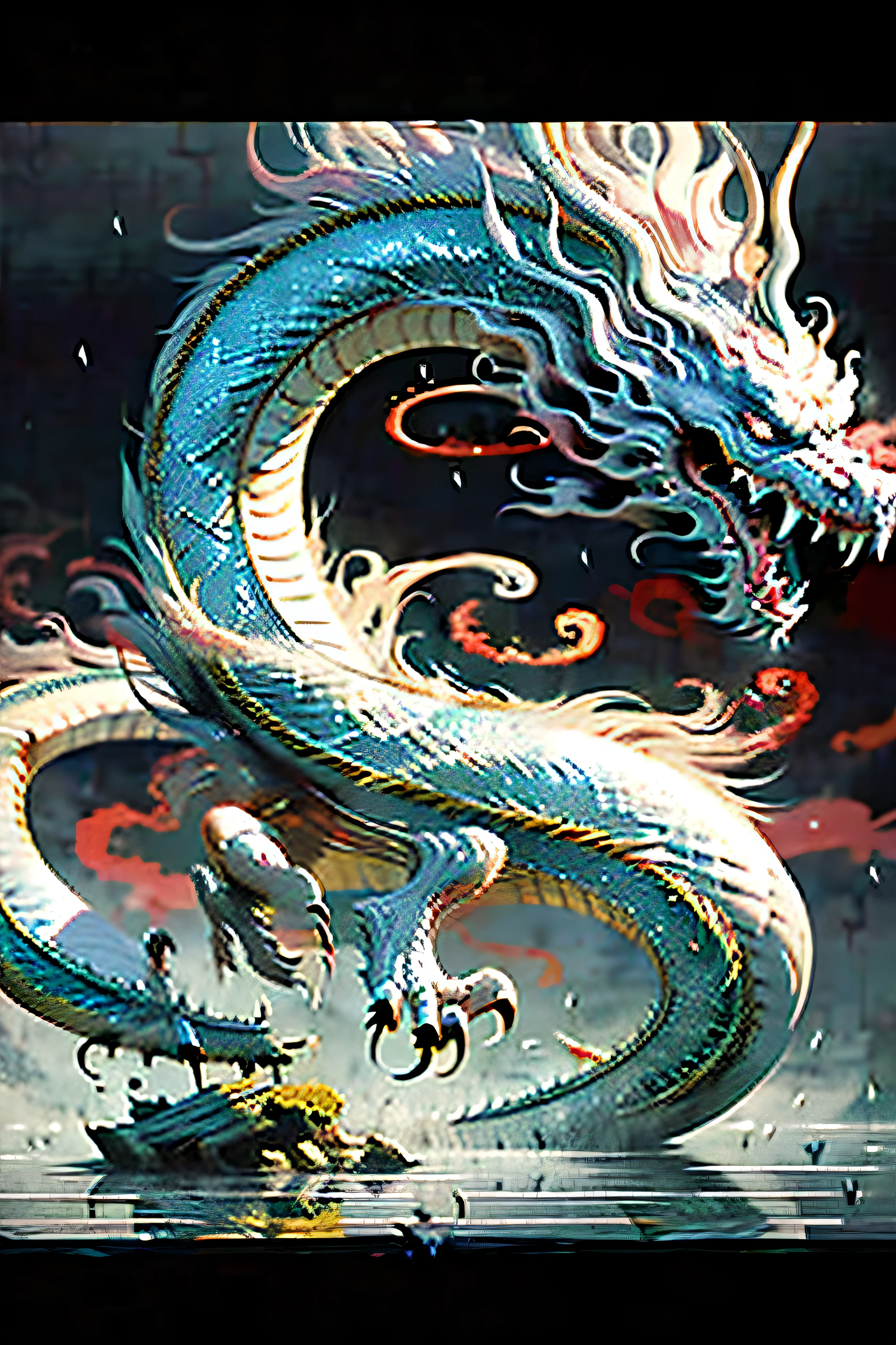 Amazing epic ancient Chinese theme,ink wash style,estilo fantasia,Wuxia style,red colour,rainy day
daytime,highly detailed,dynamic expressiveforce,succinct,The Chinese flying dragon hovered in the air,cinematic ligh,Amazing,Realistic lighting and
coloration,vividness,Vibrant 8K,rendering by octane,unreal-engine,The is very detailed,concept-art,realisticlying,cryengine