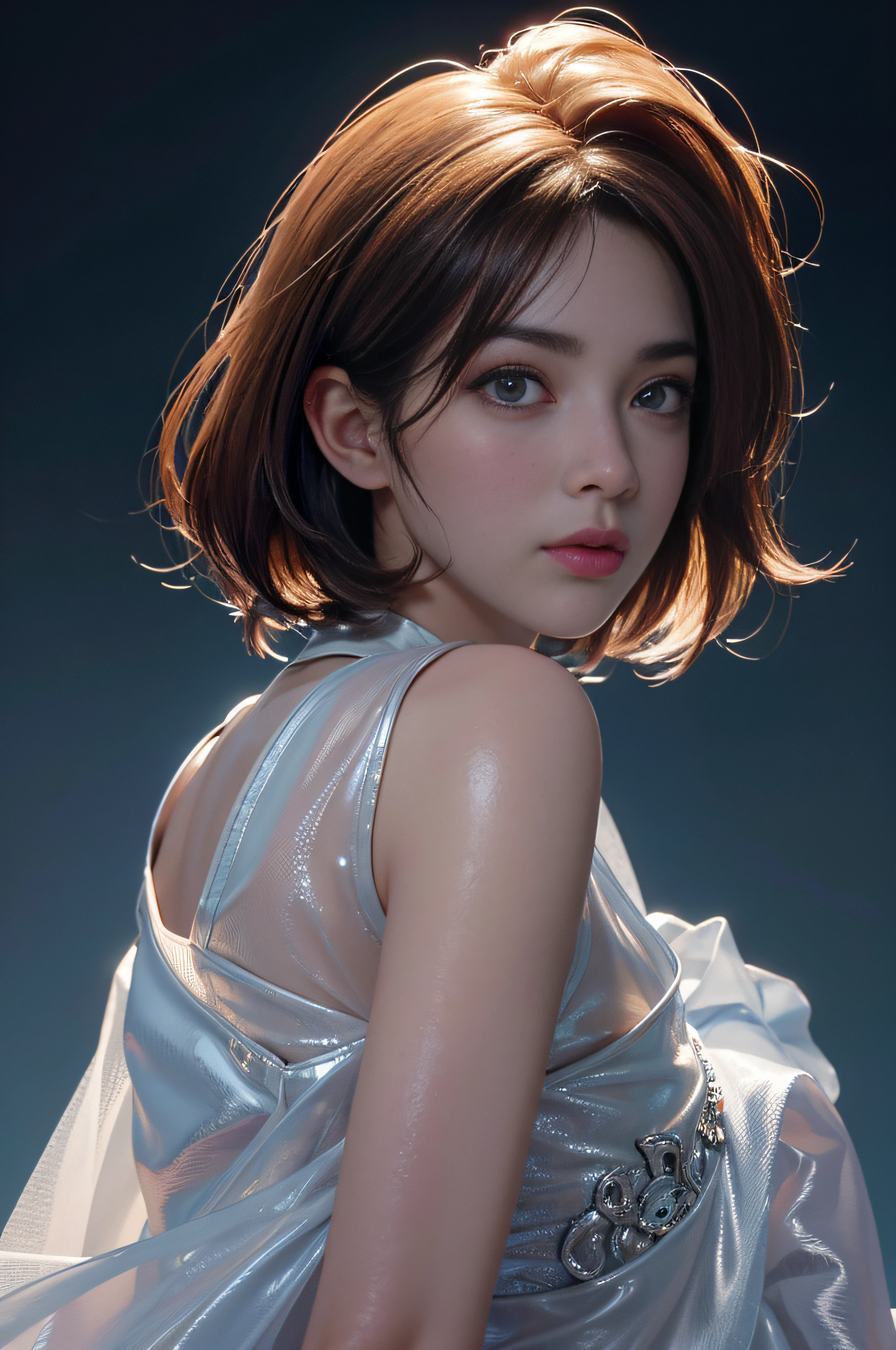 (Ultra Real), (photorealistic) (High Resolution), (8K), (Very Detailed), (hyperdetailed), (Beautiful Detailed Eyes), (Best Quality), (Ultra Detailed), (Detailed Face), (depth of field), (high detailed skin:1.2), (HDR), (lipgloss, eyelashes, gloss-face, glossy skin, chromatic aberration, caustics, Broad lighting, natural shading) RAW photo, dslr, soft lighting, sharp focus, masterpiece, best quality, (bob hair), emotionless
