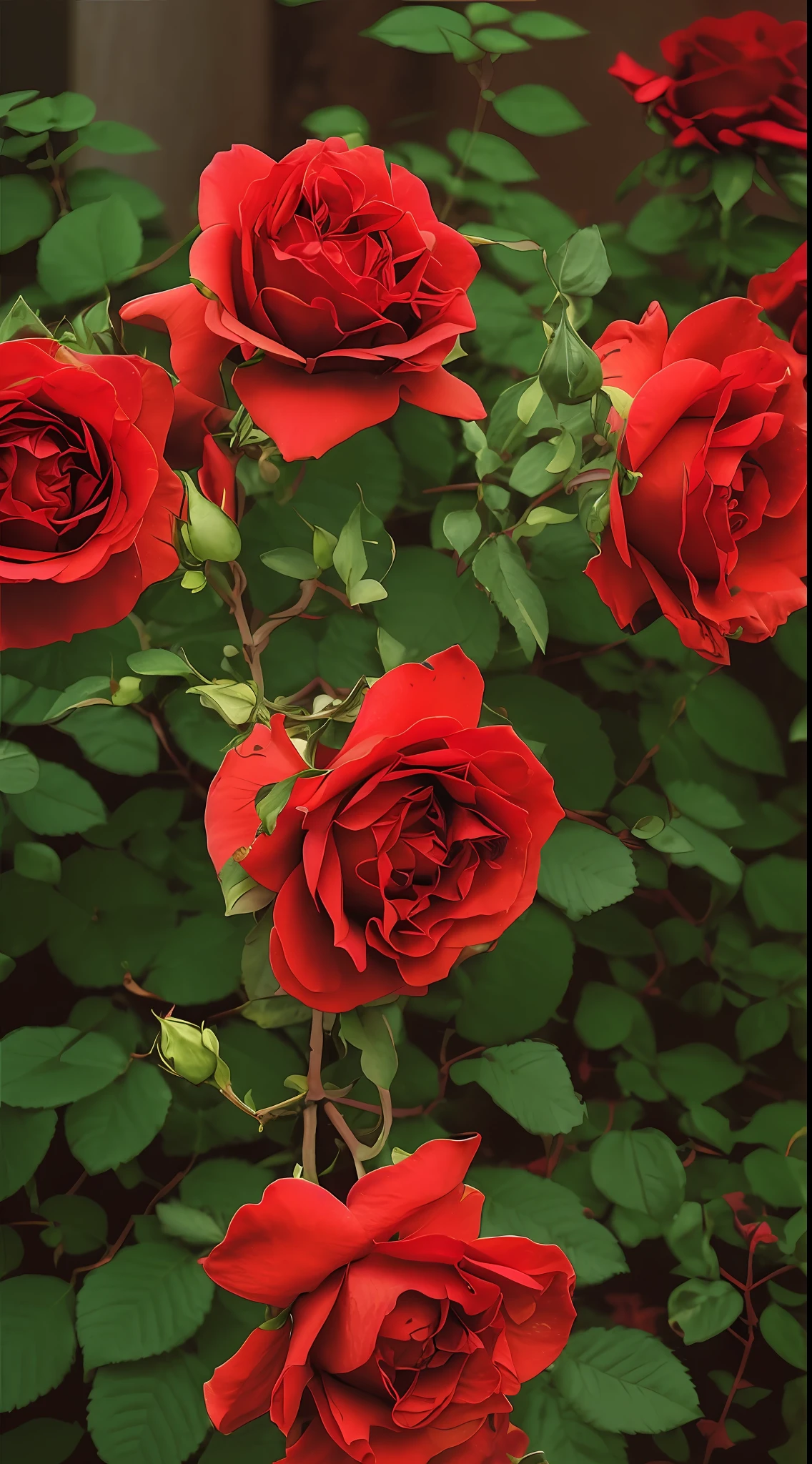 There are three roses that grow in the bush, rose-brambles, rosa bonheurn, rose twining, Rozen Maiden, Rose, heavily ornamental, small red roses, highly ornamental, natural point rose', rosette, Incredibly beautiful, rich deep pink, Red roses, a few roses, Amazing beauty, rosses, stunningly beautiful, beautifully