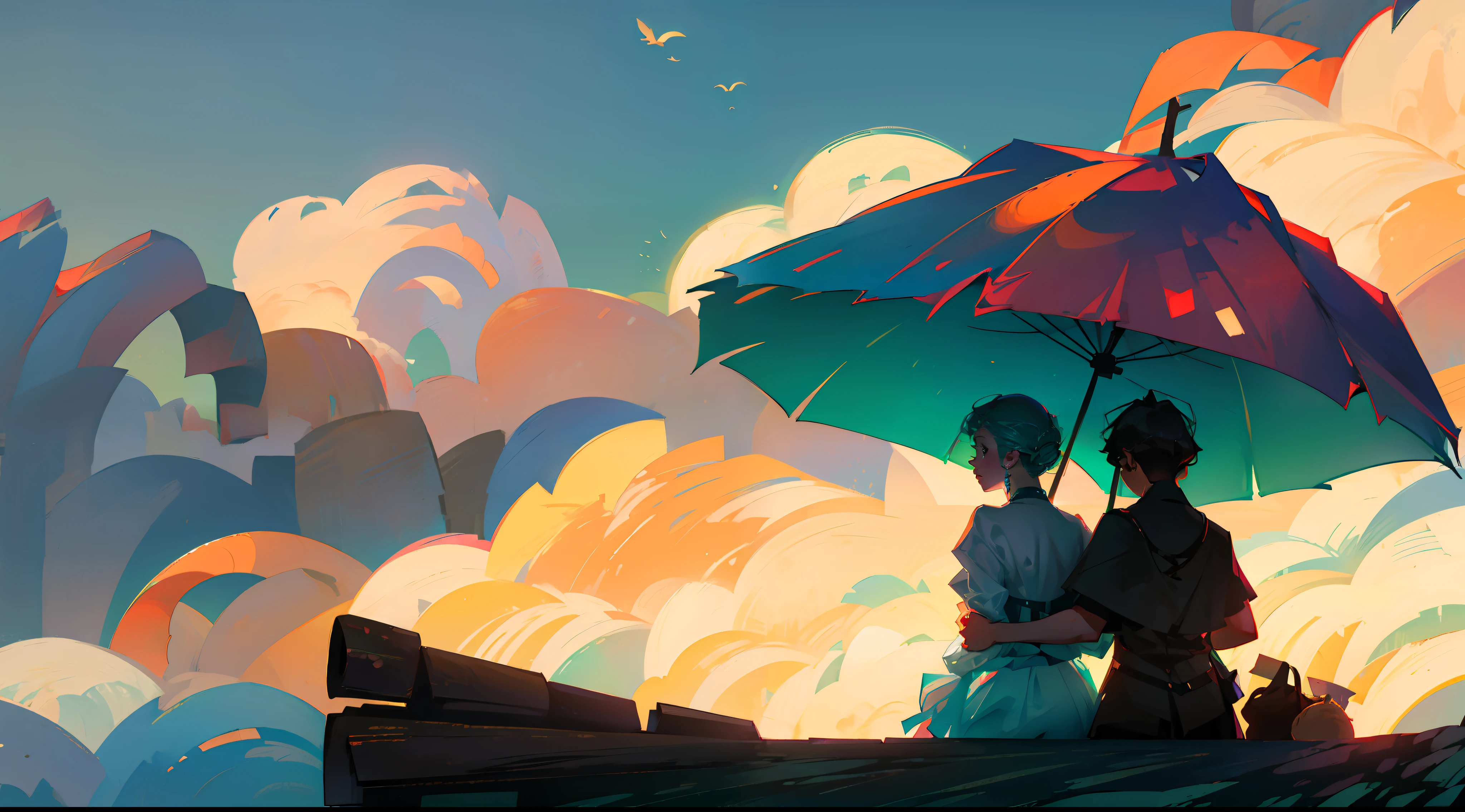Boys girls hug(In a park or beach facing the sunset or the moon)