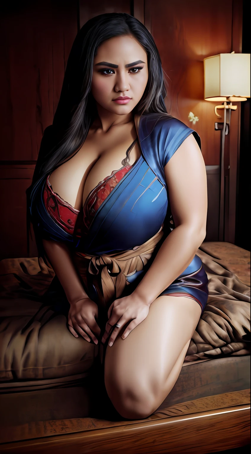 Hyperrealism detailed bio-fi genetic geisha transcendence belle Navigator, curvy, thick, voluptuous, apical kimono fashion, perfect face shading, aesthetics, sexy, exotics, erotic, light vanta black copper coating, blazing gold gloss, connecting glowing flowing hair, QR-Code Glyphs, radio active prismatic molecules, soft impressionist brush strokes, subtle sublime color, canvas texture, tight crop, muted colors, portrait painting, action pose, fill the whole picture, rich hyper details, vivid global light, 3D pristine 8K sleek, perfect inventor composition, realistic impressive shadow shading, WLOP, professional ominous concept art, an intricate, elegant, highly detailed digital painting, concept art, smooth, sharp focus, illustration, in the style of Jackson Pollock