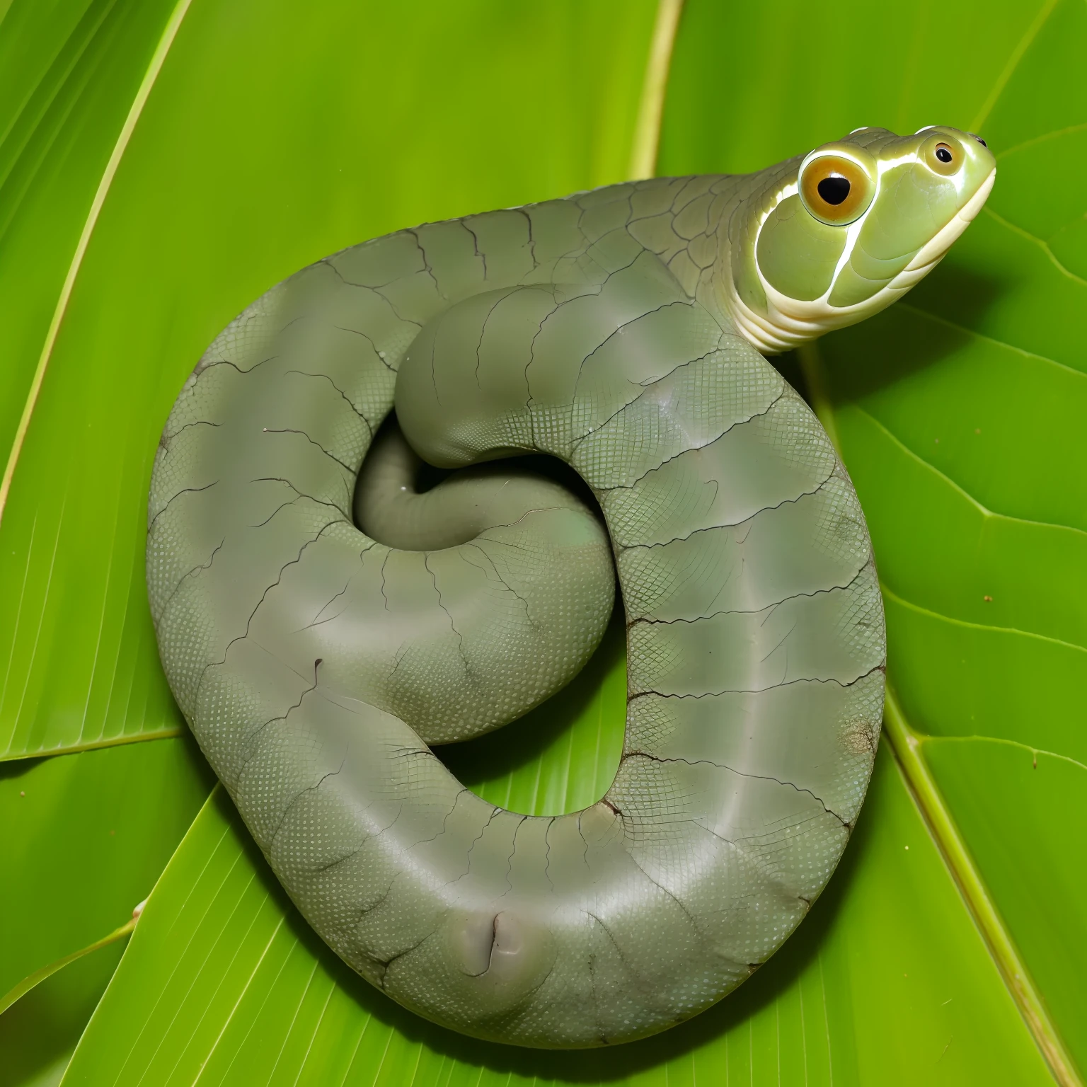 Cobra verde animal, venenosa, assustadora