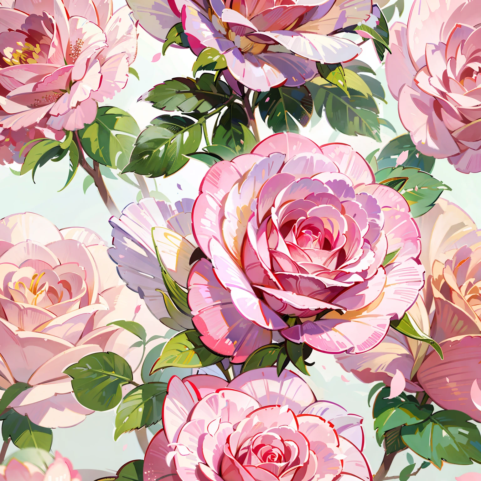 Close up of 1 pink rose,独奏,High-precision image quality,Rose picture on delicate white background。Roses bloom to us in pictures,The details of the petals are exquisite and gorgeous,Intricate details make the flowers look more delicate。Enhance the details of rose stems and flowers,Make the picture more perfect,Pink rose close-up,There are no black edges on the edges。