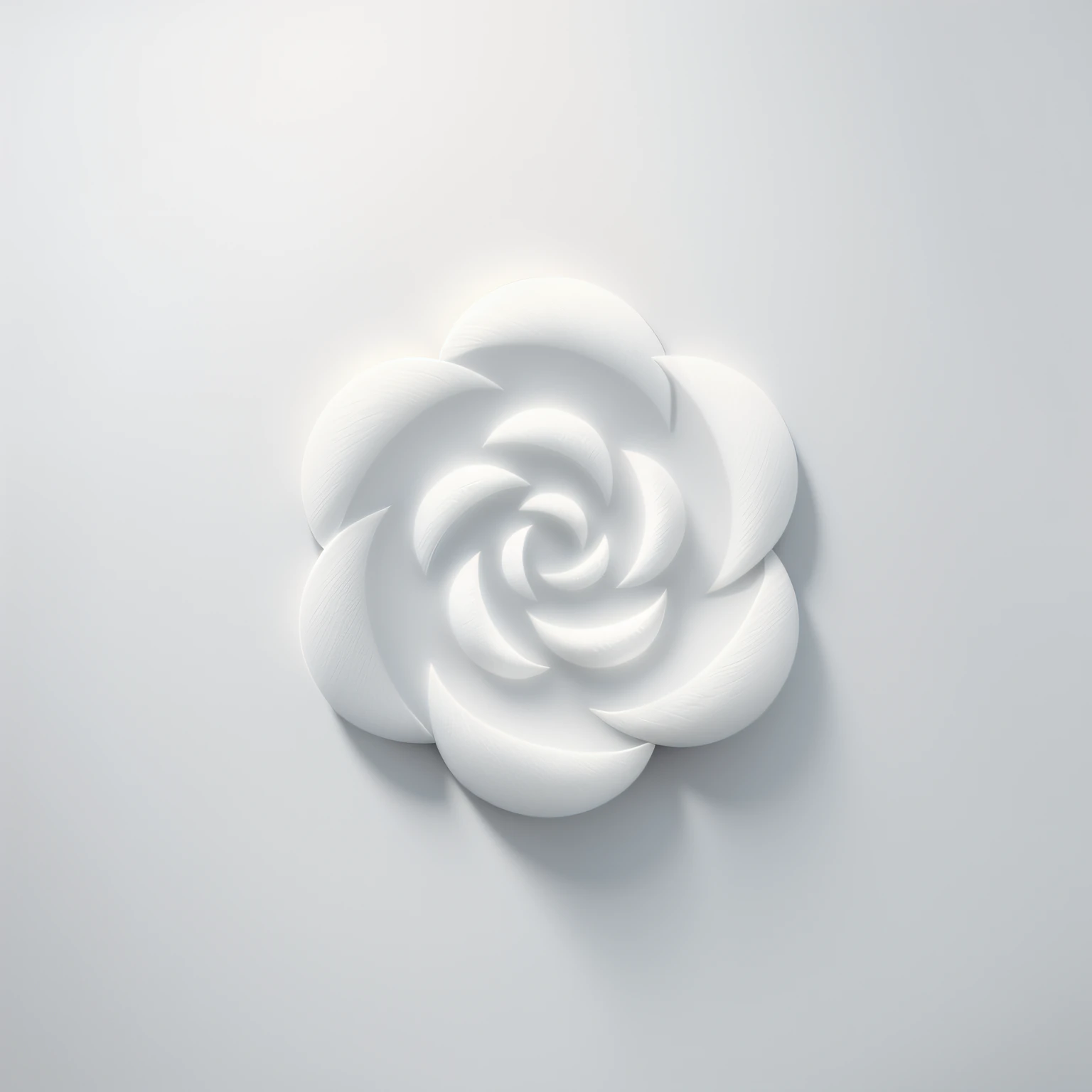 White relief effect on white surface