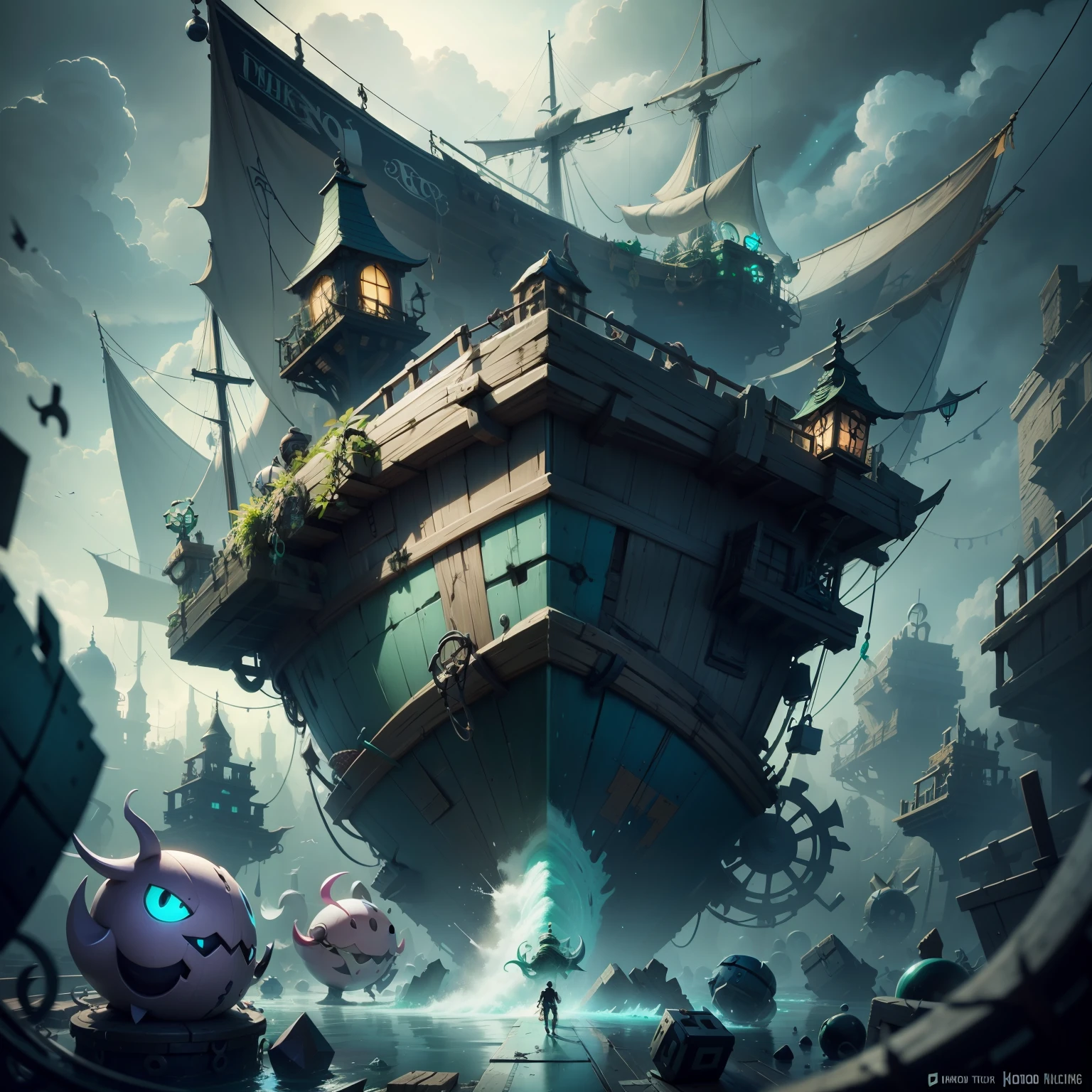 Off the hook, hook, concept art, chaos, 4k