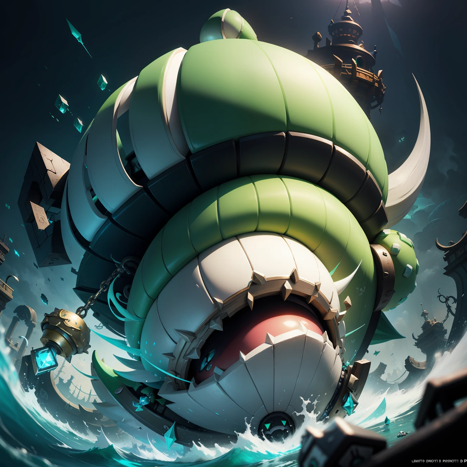 Off the hook, hook, concept art, chaos, 4k